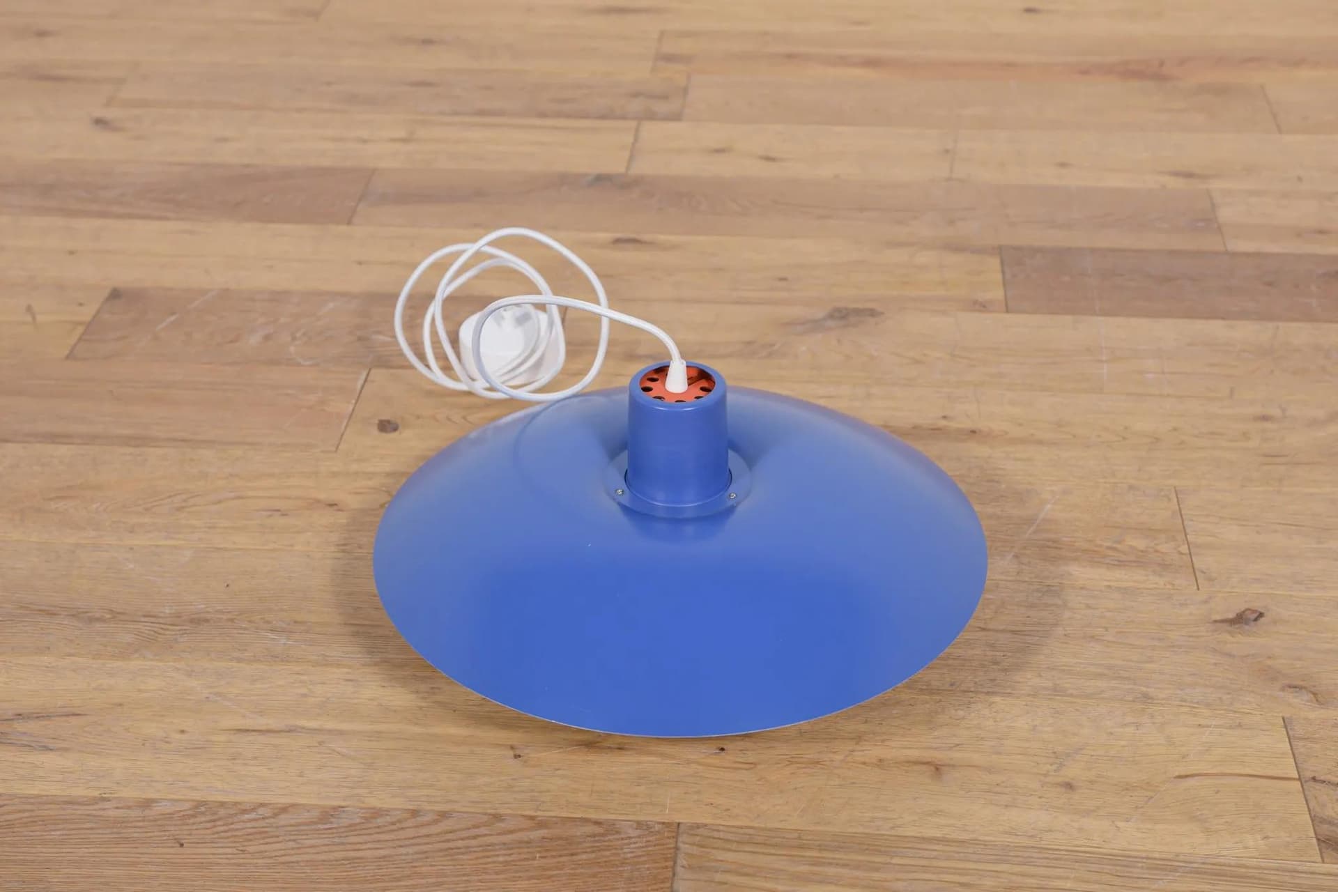 Pendant lamp PH 4/3, blue, metal, by P. Henningsen, Louis Poulsen, Denmark, 1960s. - 71627