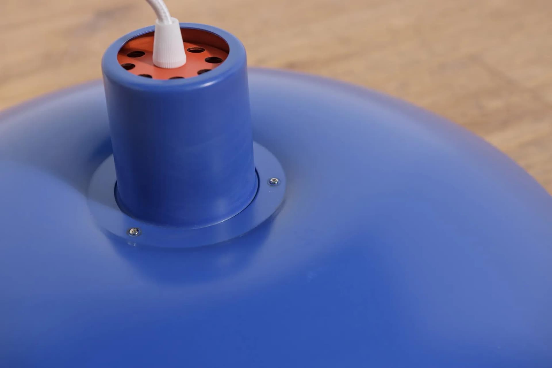 Pendant lamp PH 4/3, blue, metal, by P. Henningsen, Louis Poulsen, Denmark, 1960s. - 71632