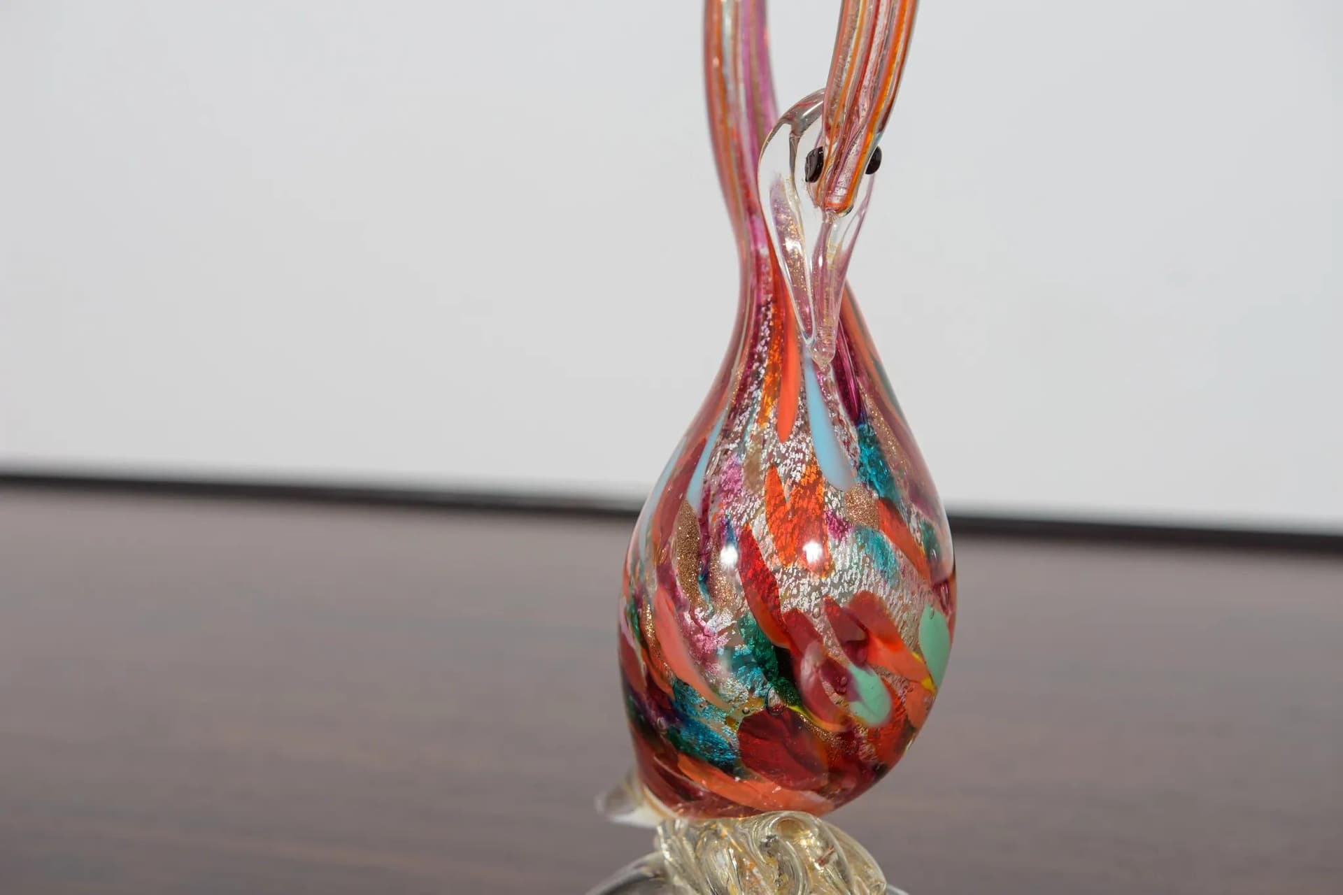 Figurka łabędzia, Murano, szkło multikolor, Włochy, lata 60. - 71619