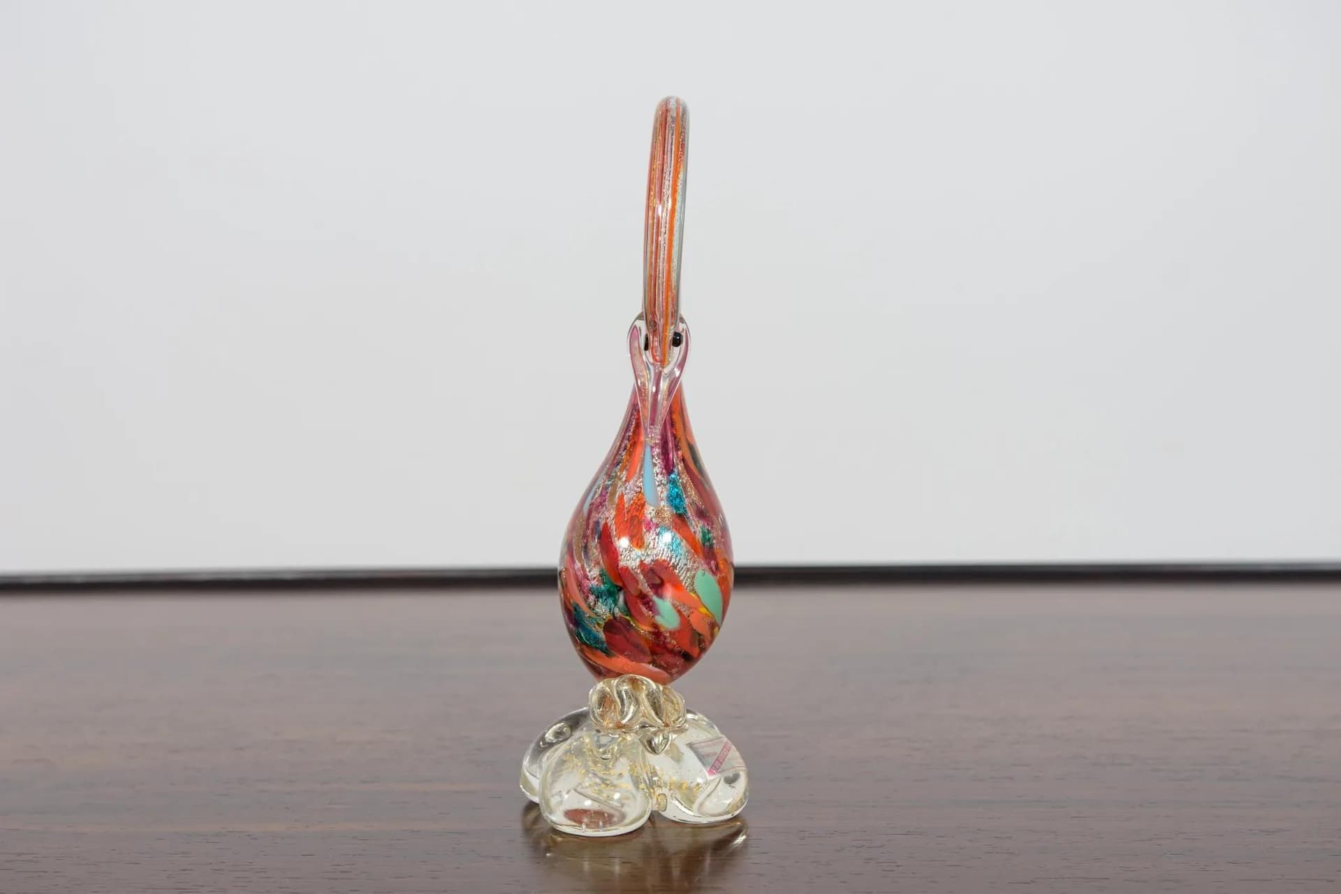 Figurka łabędzia, Murano, szkło multikolor, Włochy, lata 60. - 71625