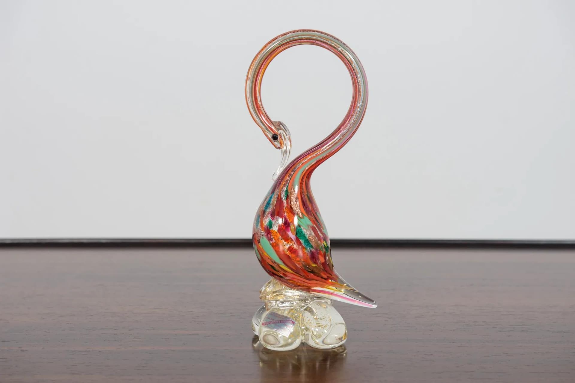 Figurka łabędzia, Murano, szkło multikolor, Włochy, lata 60. - 71623