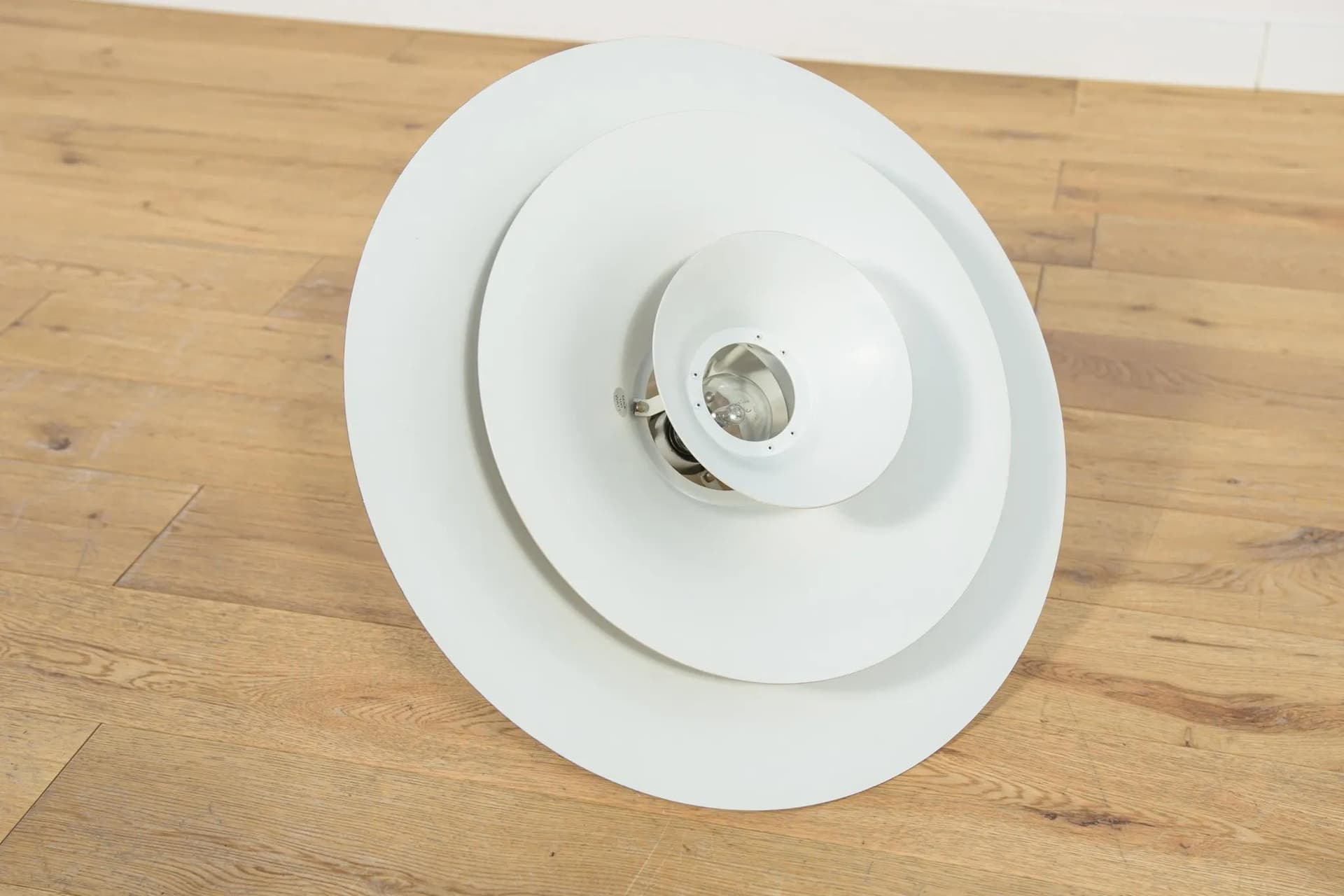 Pendant Lamp Radius I, light brown aluminium, by E. Balslev, Fog & Mørup, Denmark, 1970s. - 71612