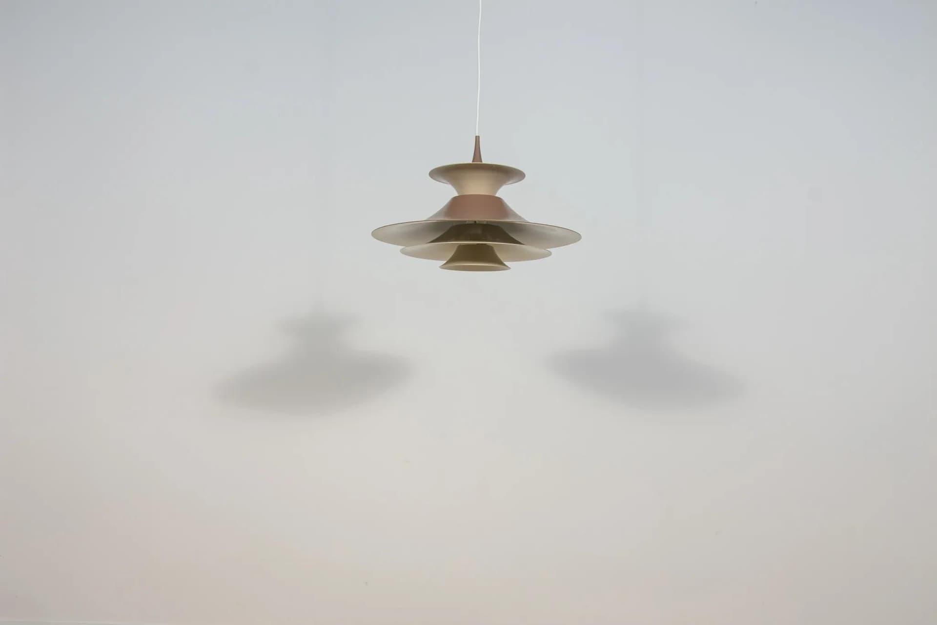 Pendant Lamp Radius I, light brown aluminium, by E. Balslev, Fog & Mørup, Denmark, 1970s. - 71610