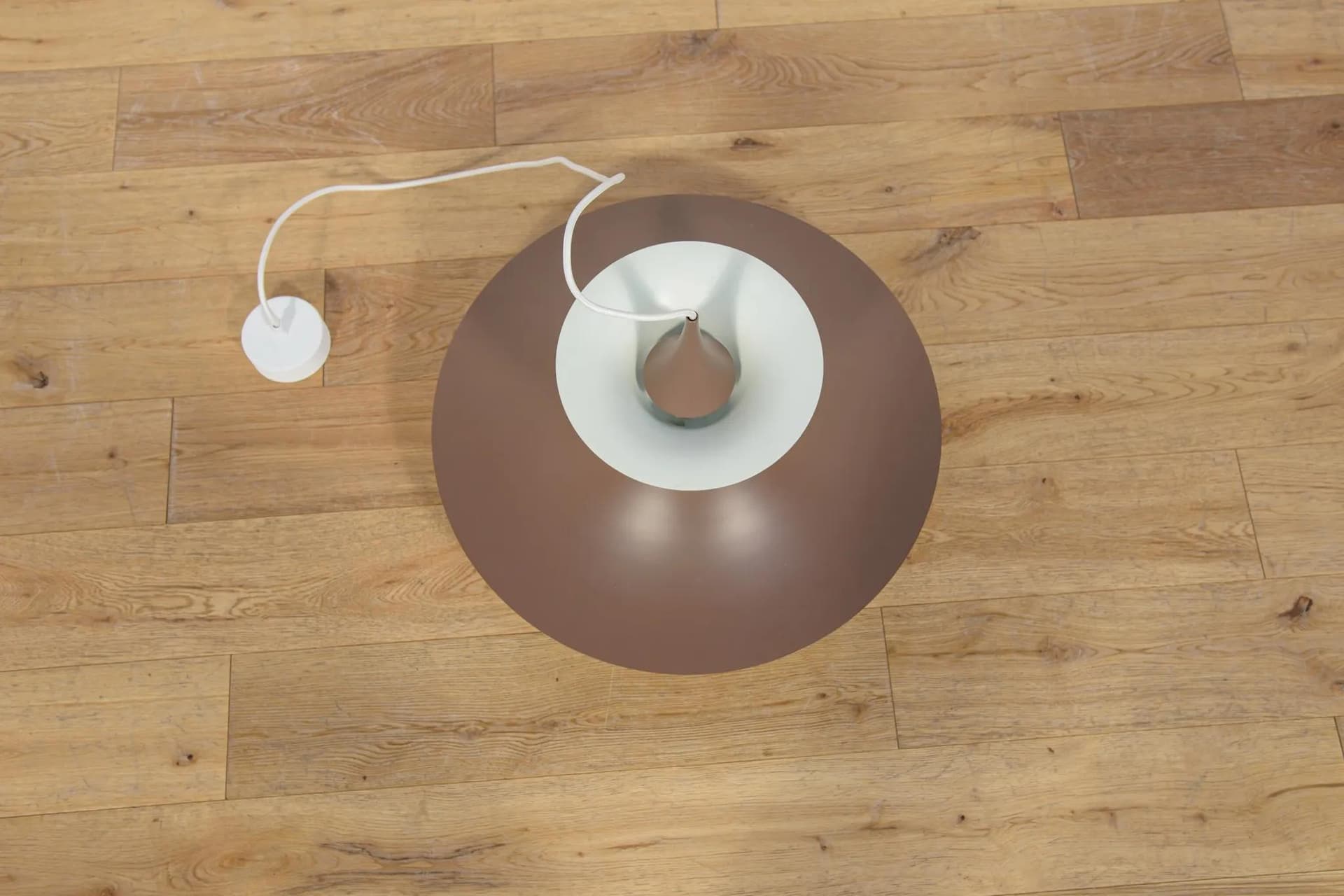 Pendant Lamp Radius I, light brown aluminium, by E. Balslev, Fog & Mørup, Denmark, 1970s. - 71609