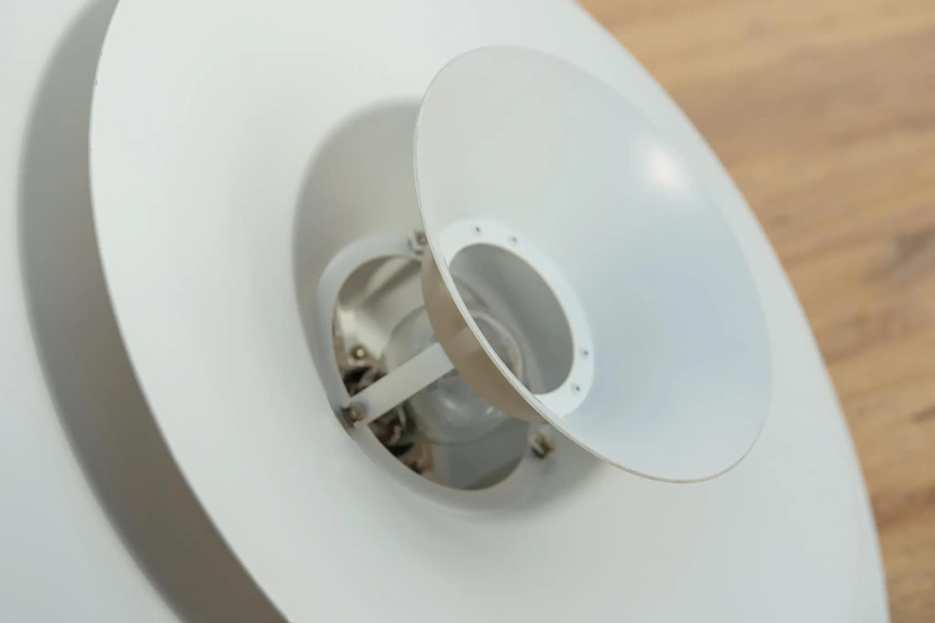 Pendant Lamp Radius I, light brown aluminium, by E. Balslev, Fog & Mørup, Denmark, 1970s. - 71611