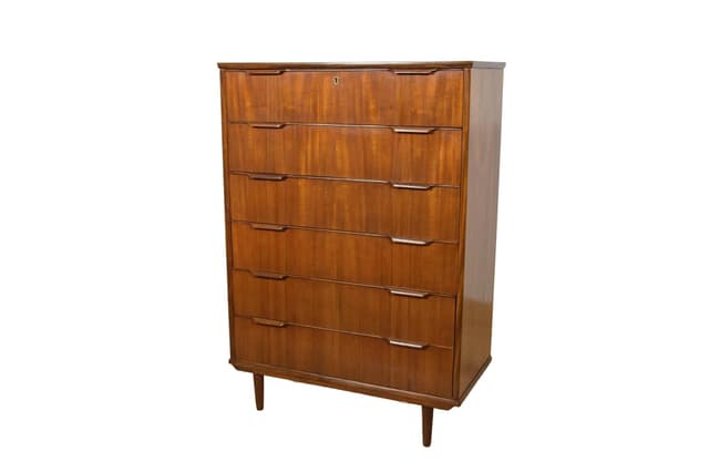 Komoda, teak brązowy, Dania, lata 60. - WYMIARY