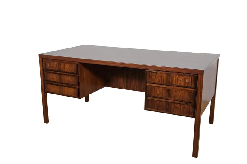 Freestanding desk model 77, rosewood dark brown, Denmark, 1960s.
