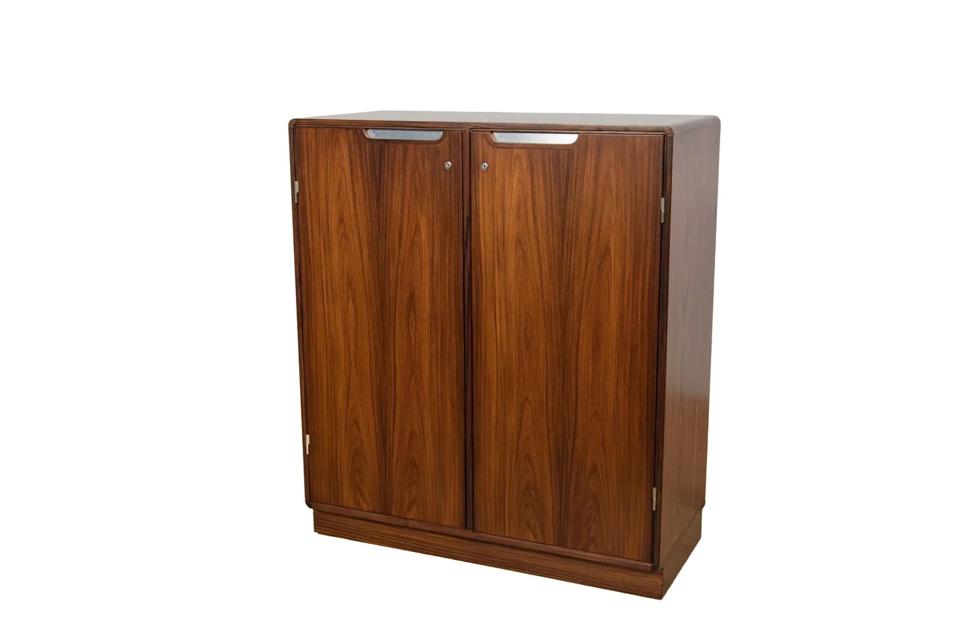 Szafka biurowa, palisander brązowy, proj. Posborg i Meyhoff, Sibast, Dania, lata 80.