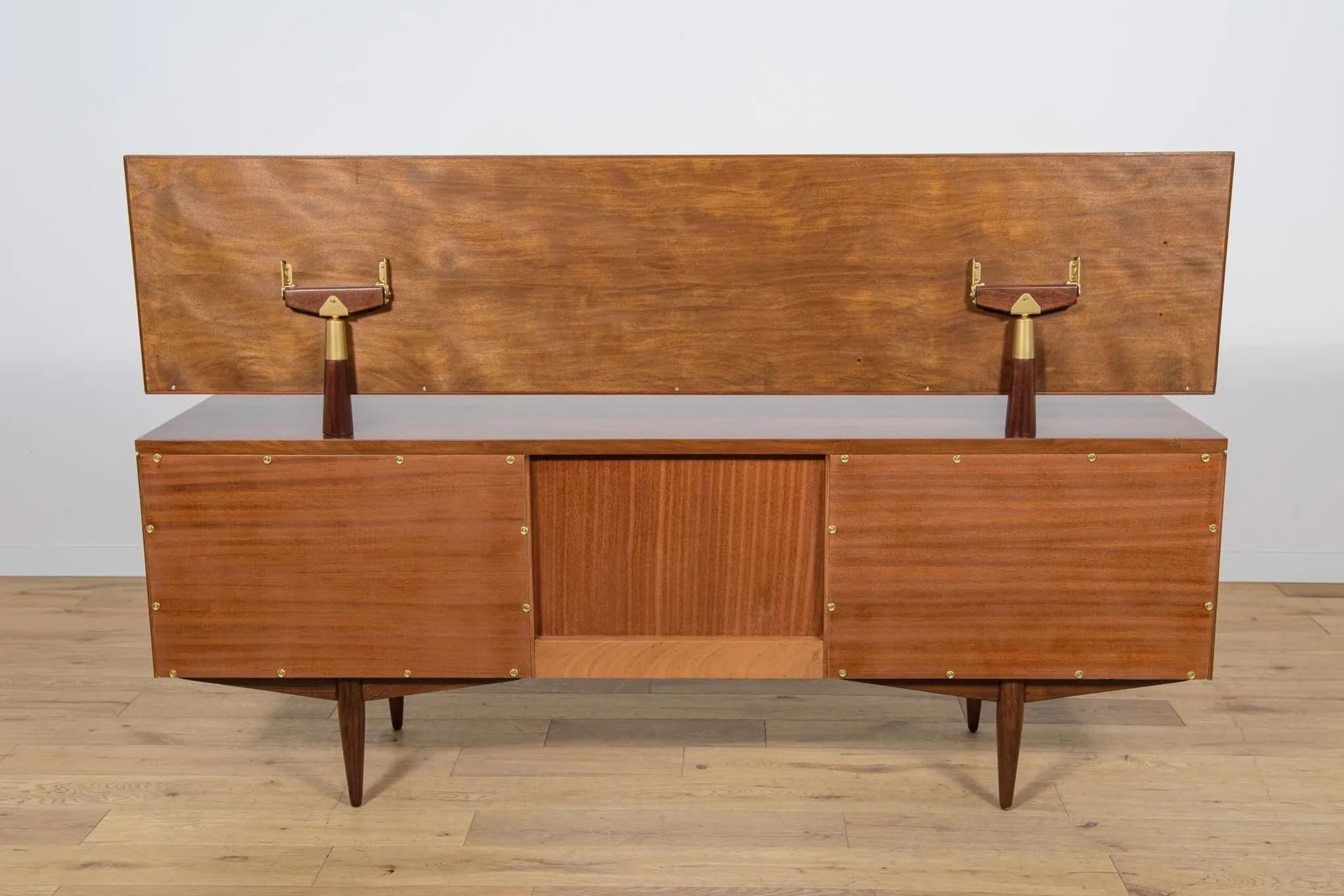 Toaletka z taboretem, teak brąz ciemny, White & Newton, Wielka Brytania, lata 60. - 71448