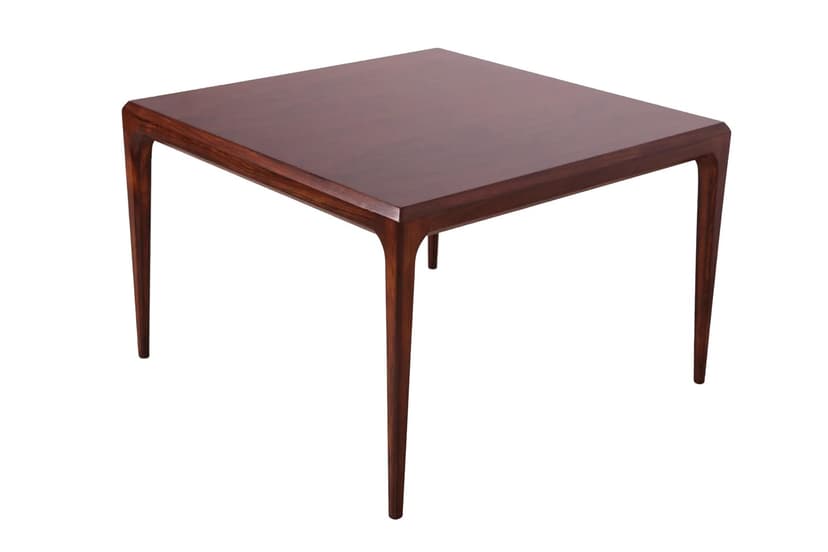Coffee table, brown rosewood, by J. Andersen, CFC Silkeborg, Denmark, 1960s.