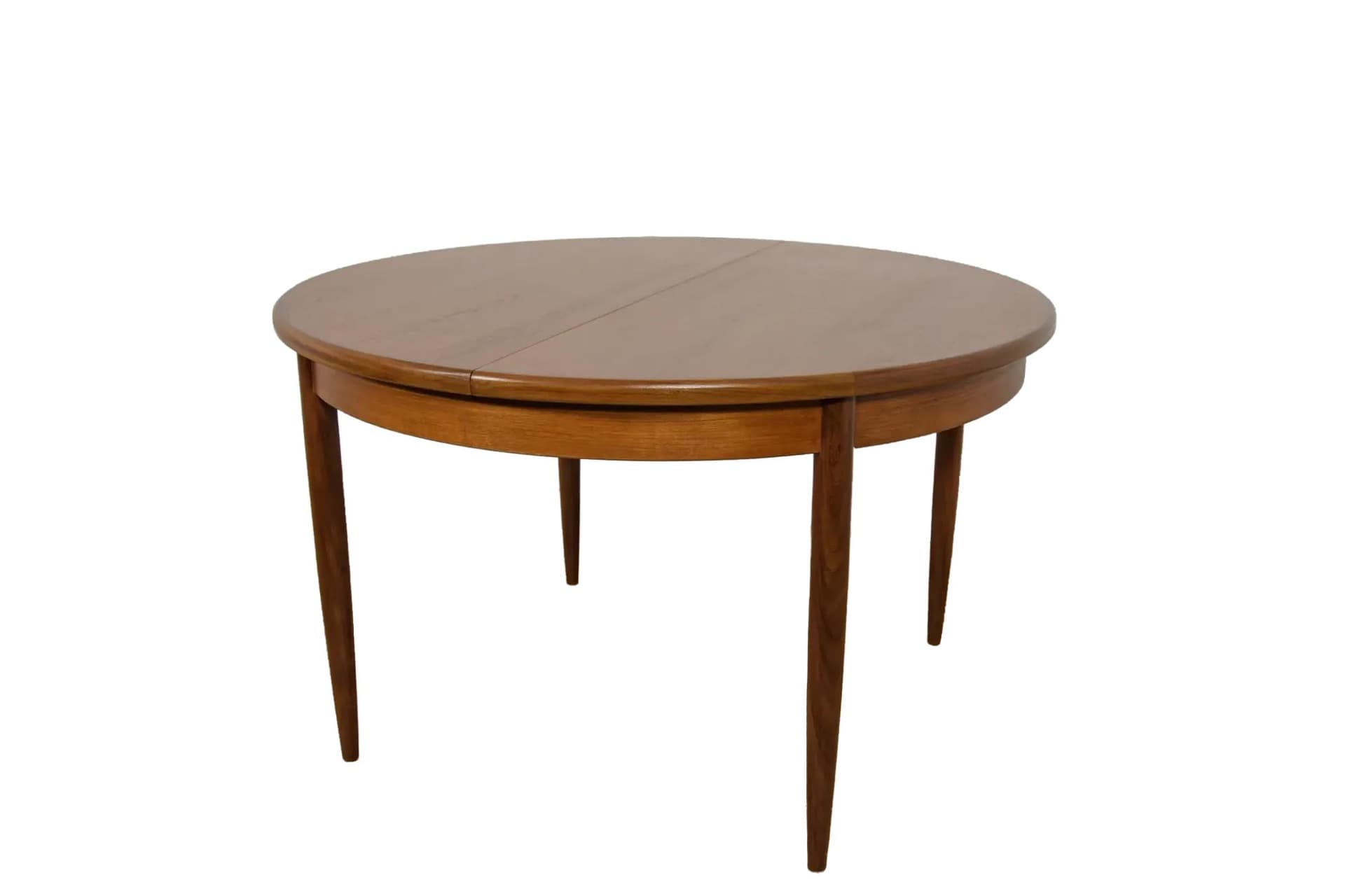 Stół okrągły rozkładany, teak brązowy, G-Plan, Wielka Brytania, lata 60.