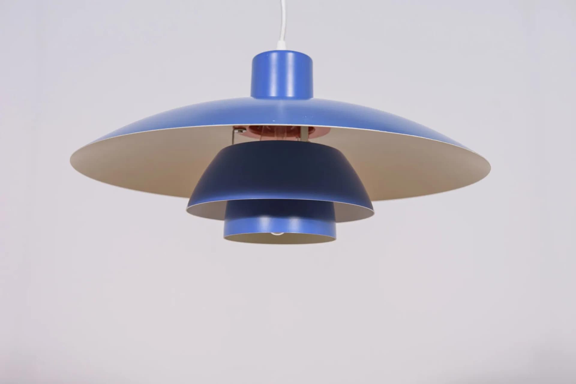 Pendant Lamp PH 4/3, blue, metal, by P. Henningsen, Louis Poulsen, Denmark, 1960s. - 71374