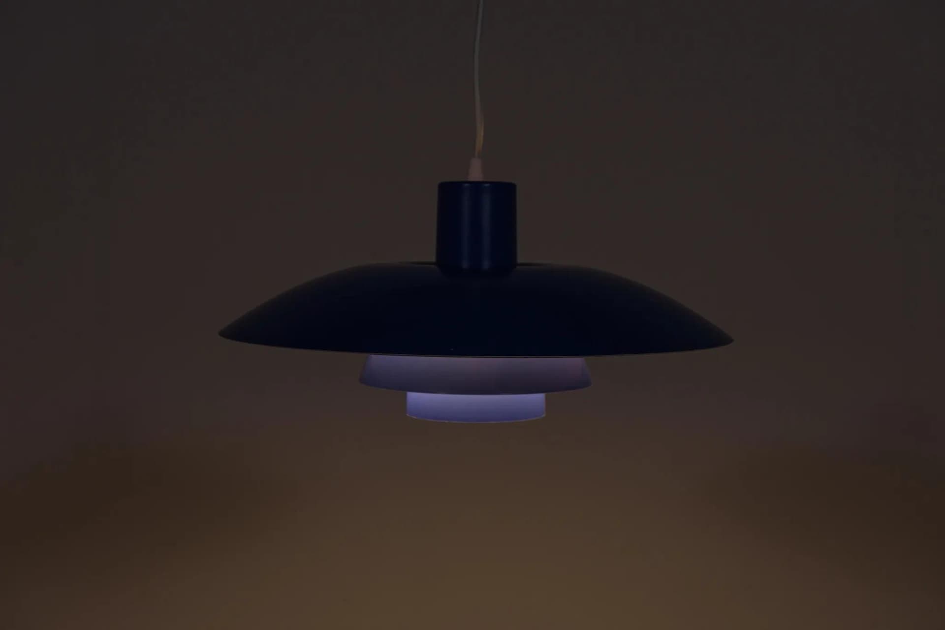 Pendant Lamp PH 4/3, blue, metal, by P. Henningsen, Louis Poulsen, Denmark, 1960s. - 71376
