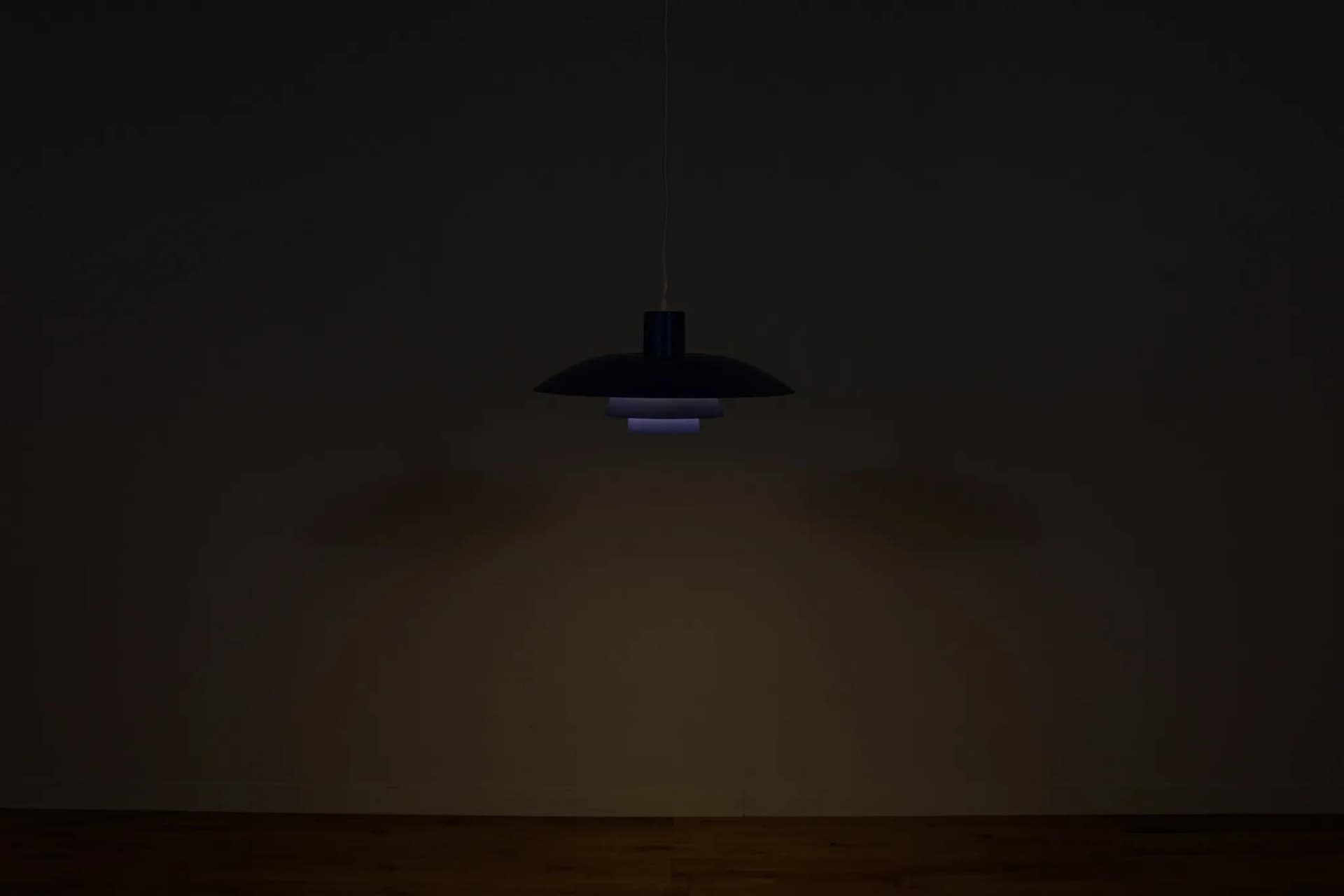 Pendant Lamp PH 4/3, blue, metal, by P. Henningsen, Louis Poulsen, Denmark, 1960s. - 71372