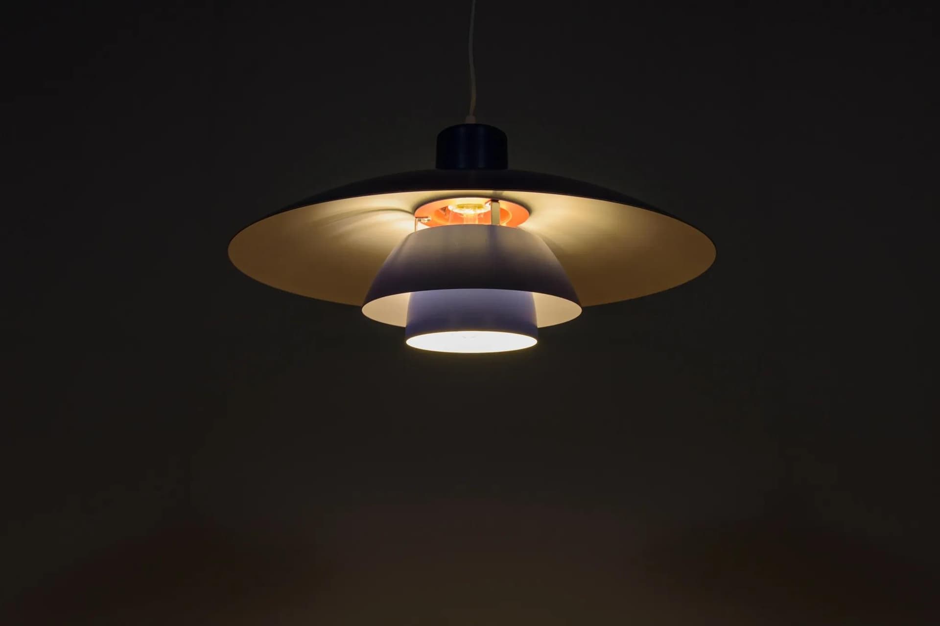 Pendant Lamp PH 4/3, blue, metal, by P. Henningsen, Louis Poulsen, Denmark, 1960s. - 71370