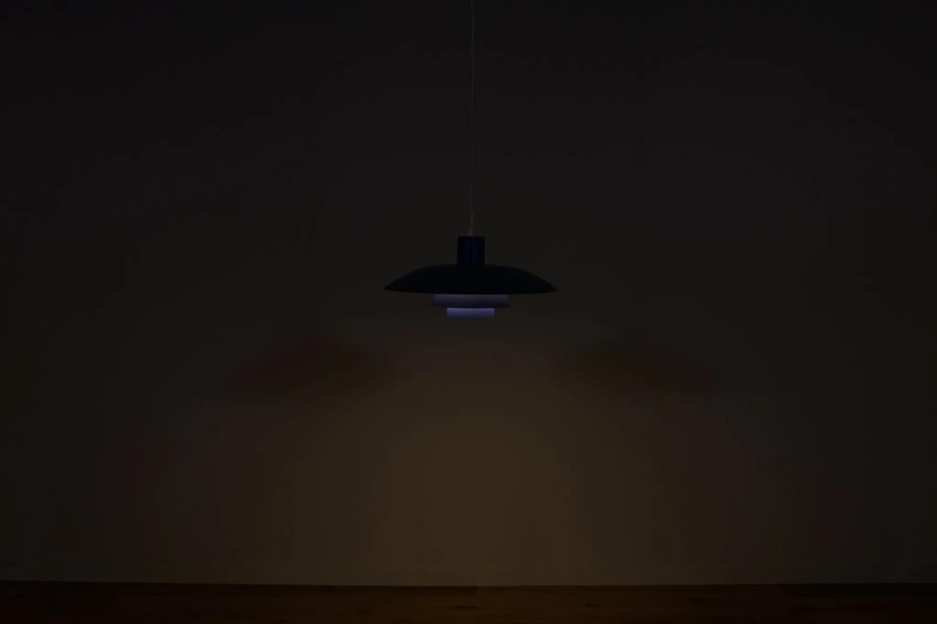 Pendant Lamp PH 4/3, blue, metal, by P. Henningsen, Louis Poulsen, Denmark, 1960s. - 71371