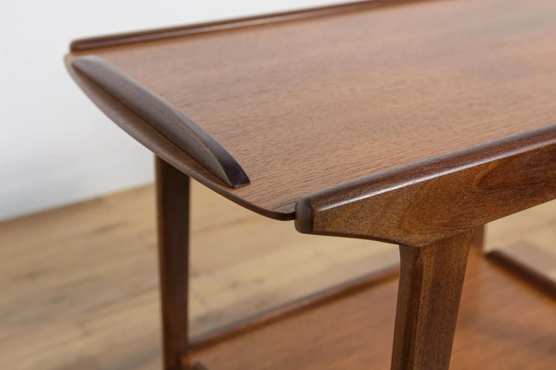 Bar cart, brown teak, Denmark, 1960s. - 71365