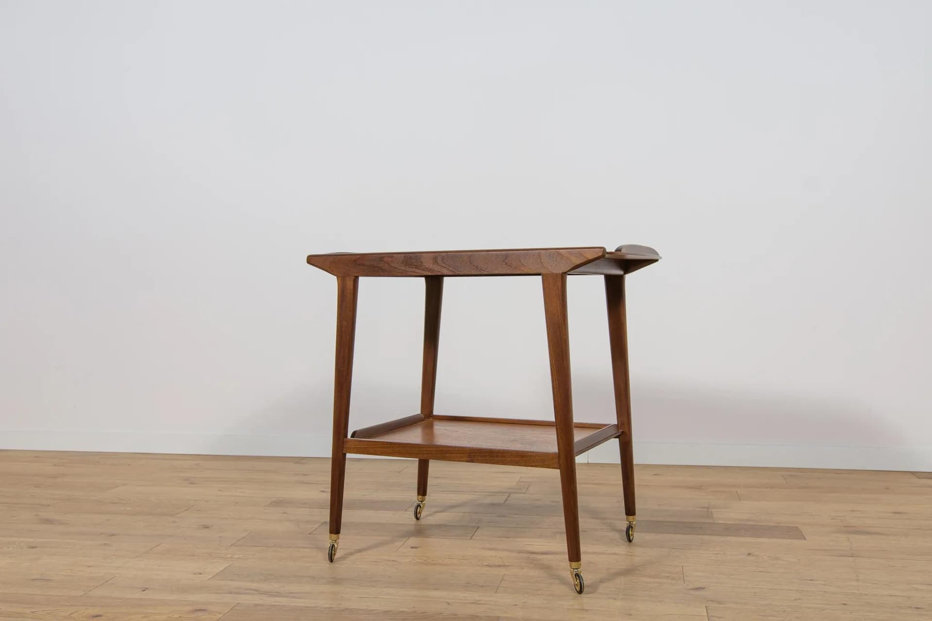 Bar cart, brown teak, Denmark, 1960s. - 71364