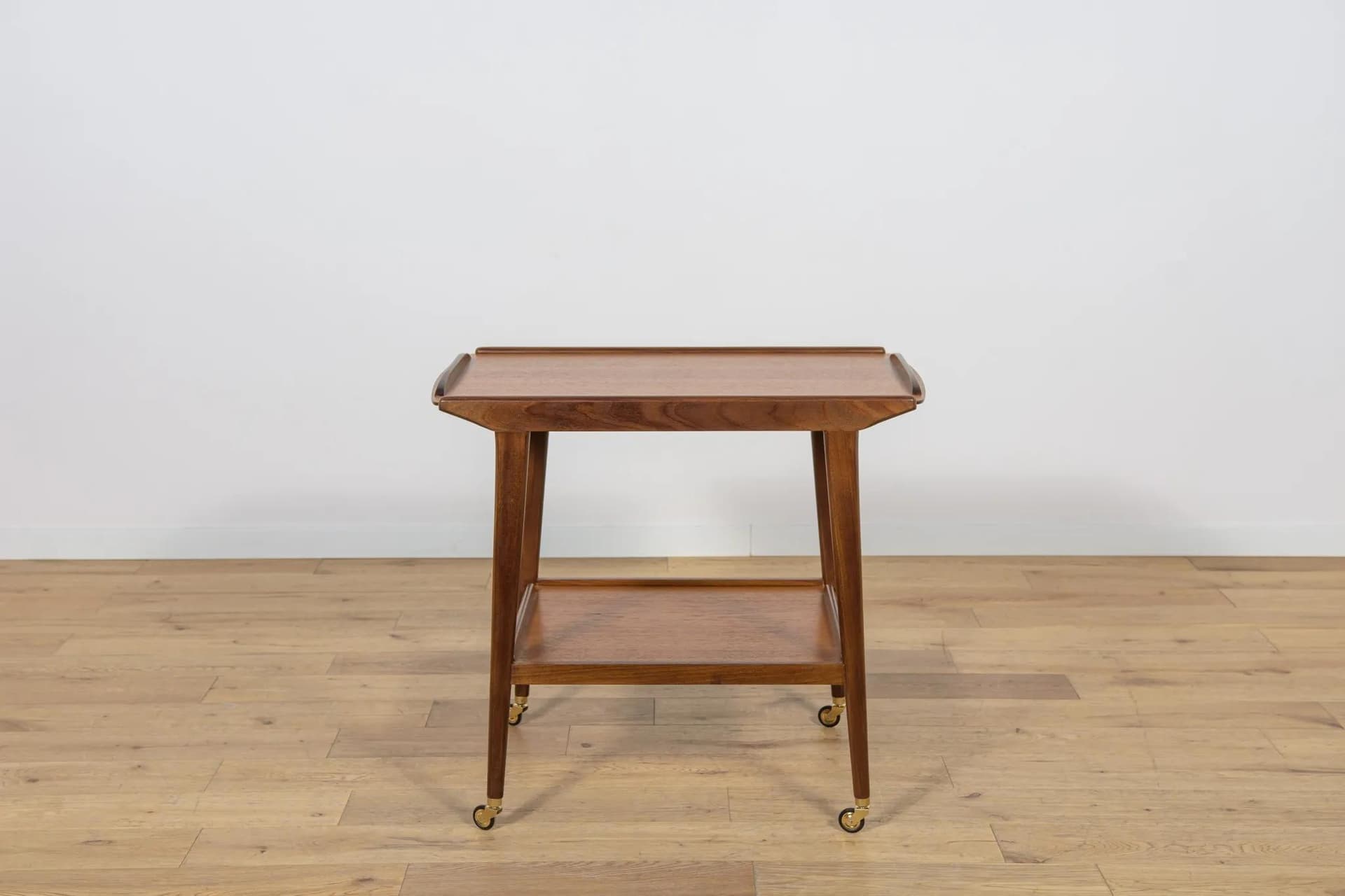 Bar cart, brown teak, Denmark, 1960s. - 71362