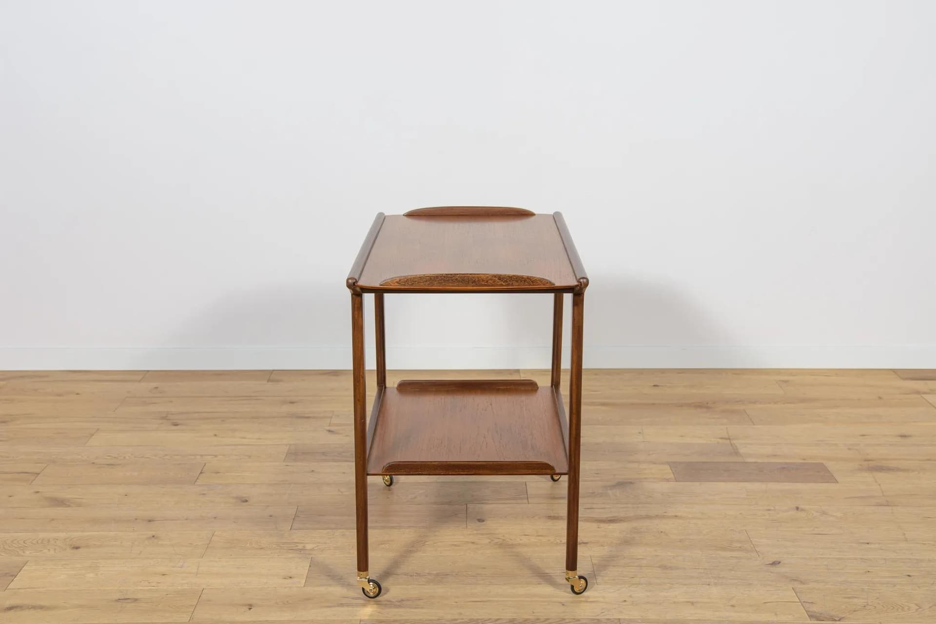 Bar cart, brown teak, Denmark, 1960s. - 71363