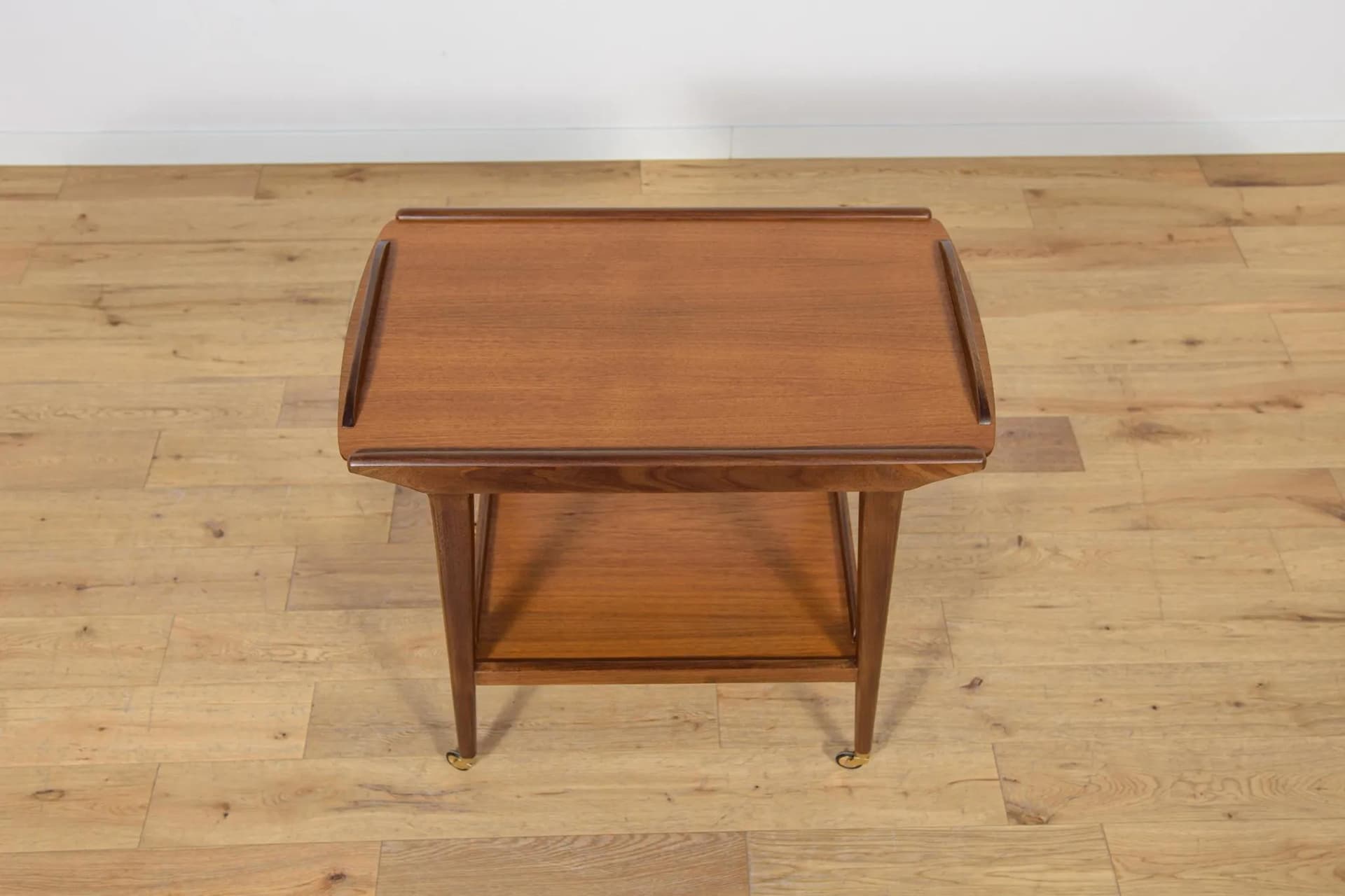 Bar cart, brown teak, Denmark, 1960s. - 71361