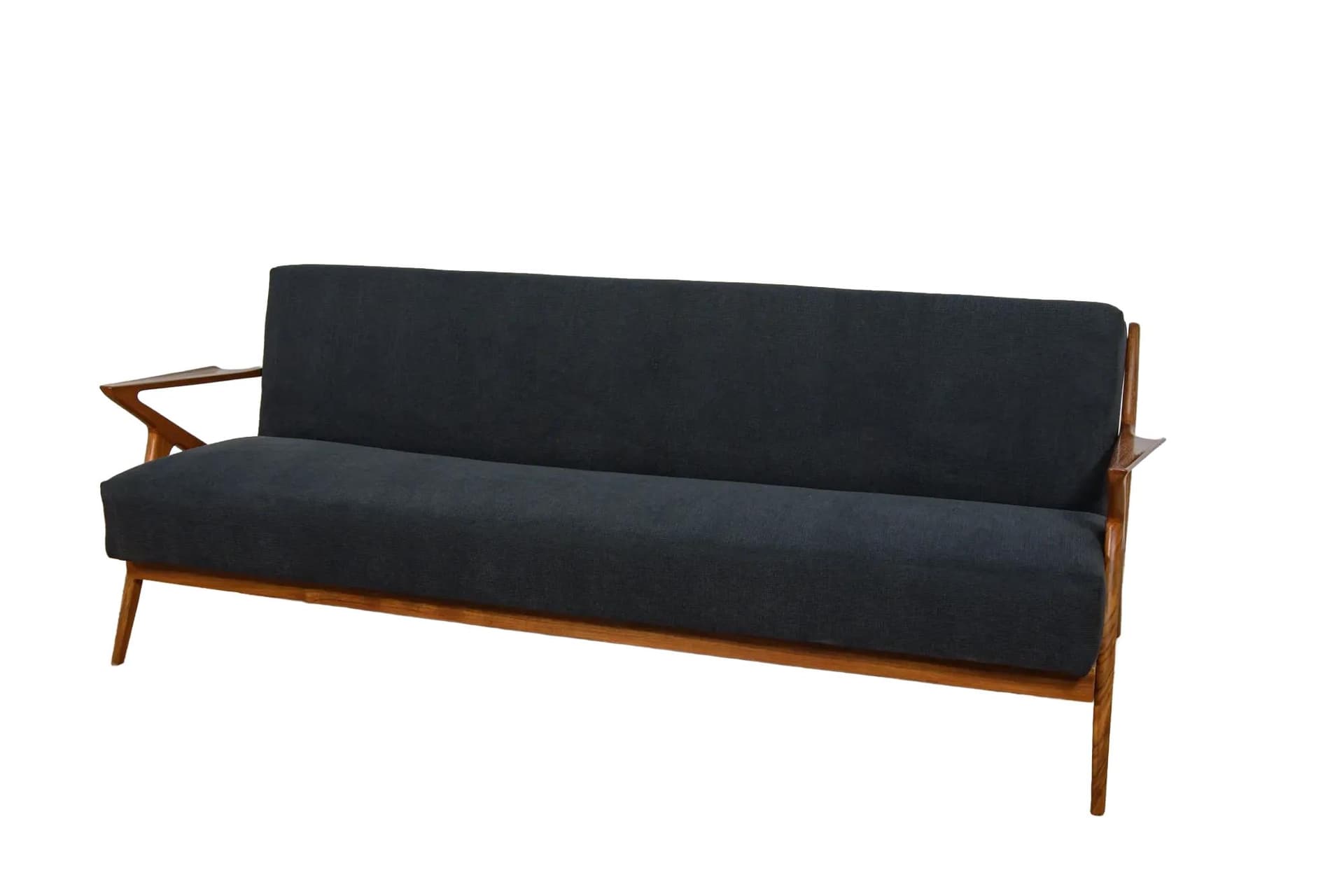 Sofa rozkładana Z-Sofa, teak czarny, proj. P. Jensen, Dania, lata 50.