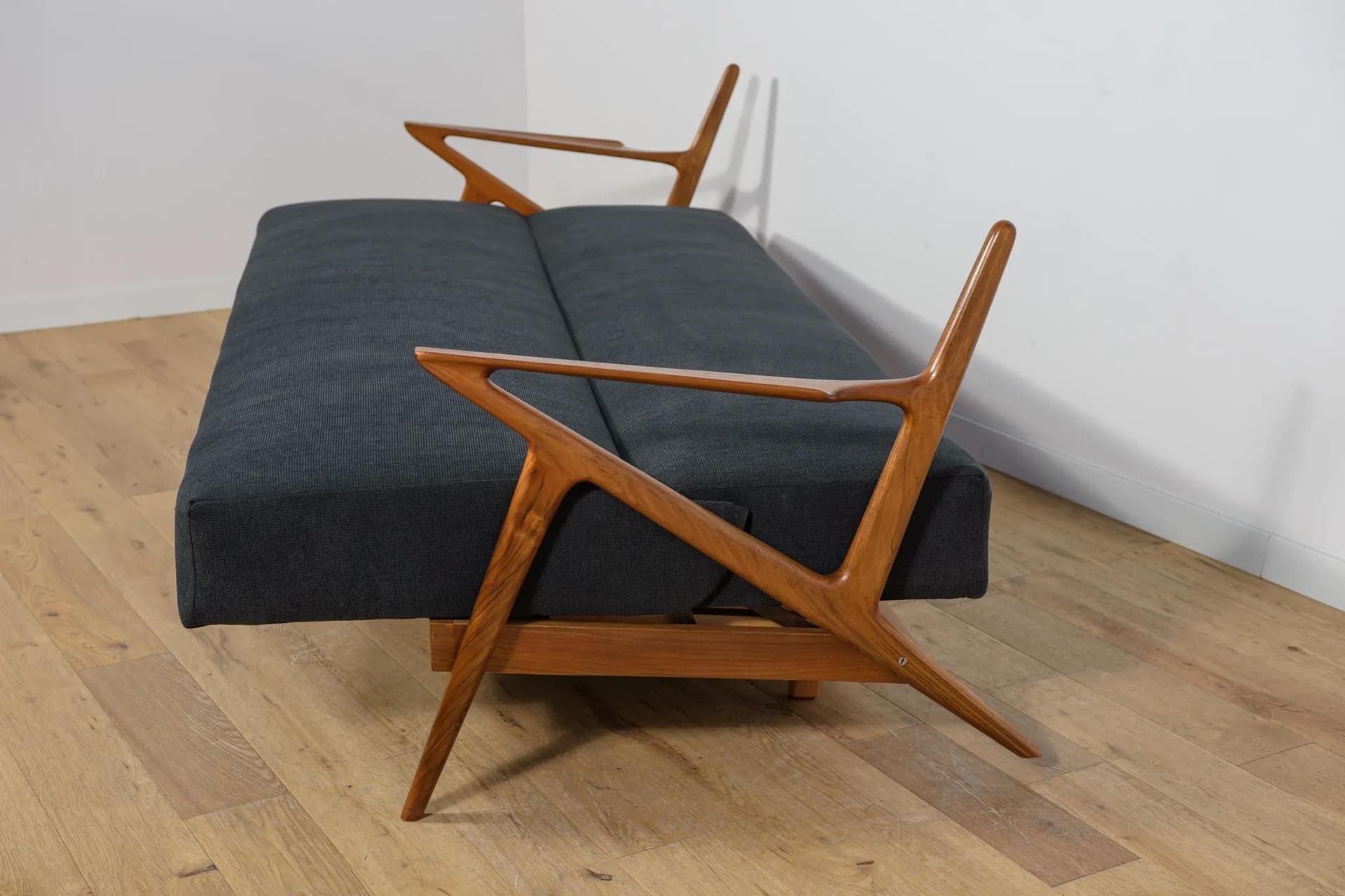 Sofa rozkładana Z-Sofa, teak czarny, proj. P. Jensen, Dania, lata 50. - 71357