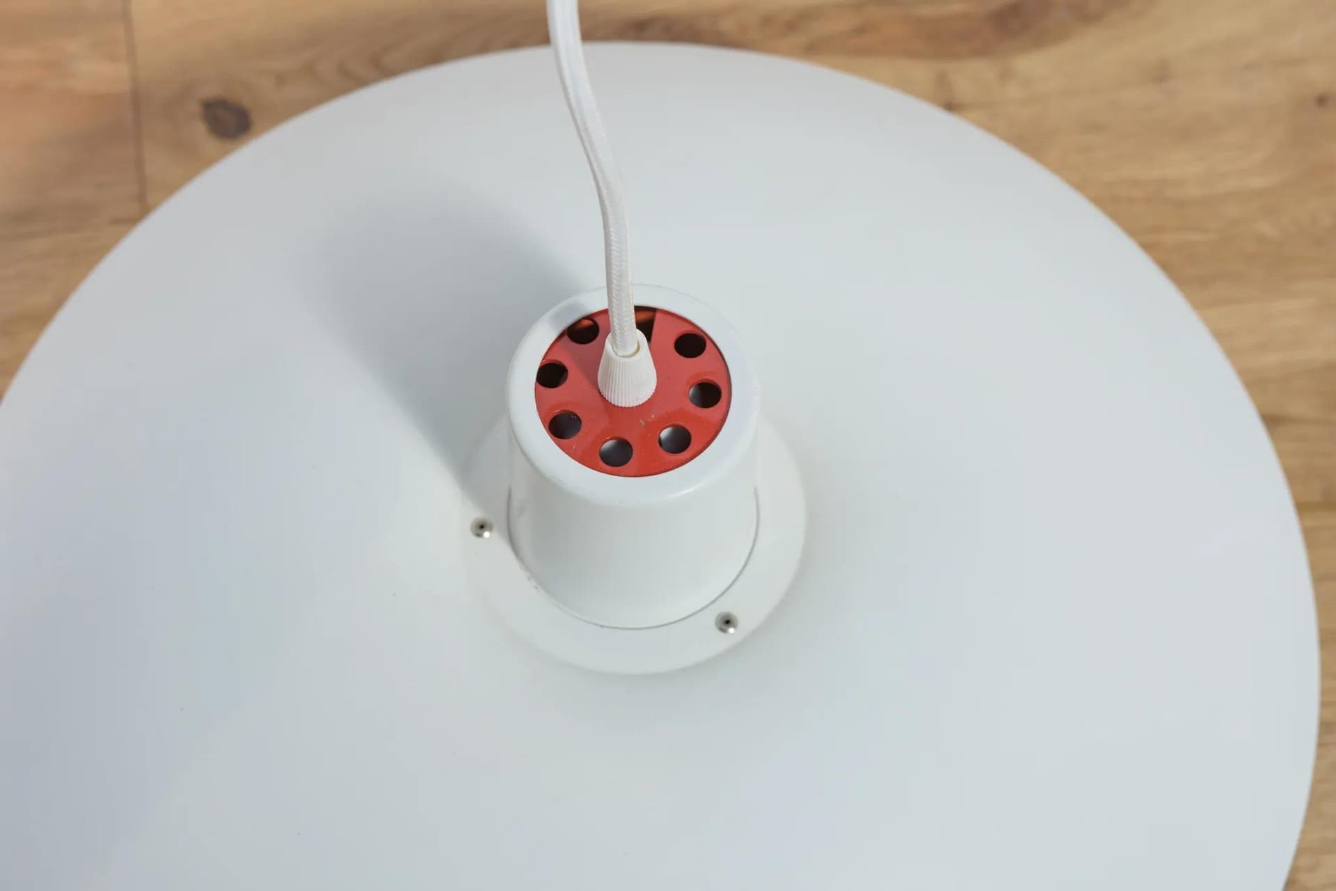 Ceiling lamp PH 4/3, white metal, by P. Henningsen, Louis Poulsen, Denmark, 1960s. - 71265