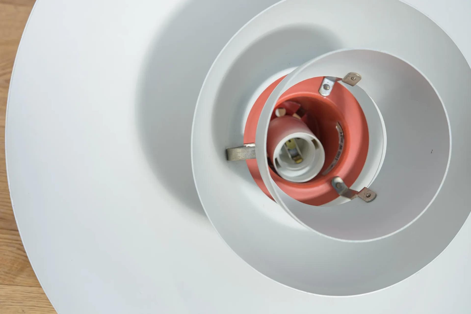 Ceiling lamp PH 4/3, white metal, by P. Henningsen, Louis Poulsen, Denmark, 1960s. - 71262