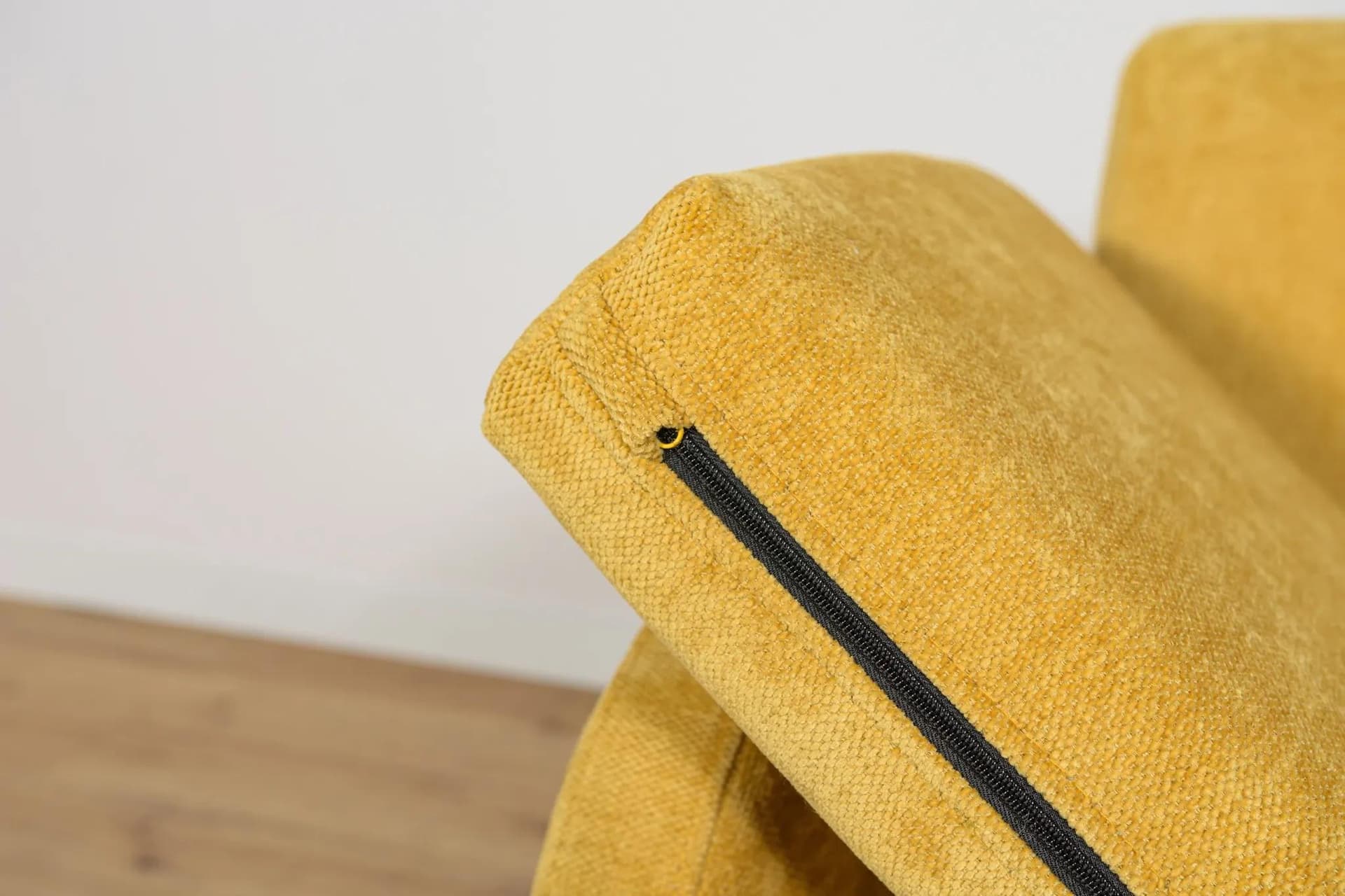 Swivel Armchair Mid Century, yellow fabric, metal, Denmark, 1960s. - 71098