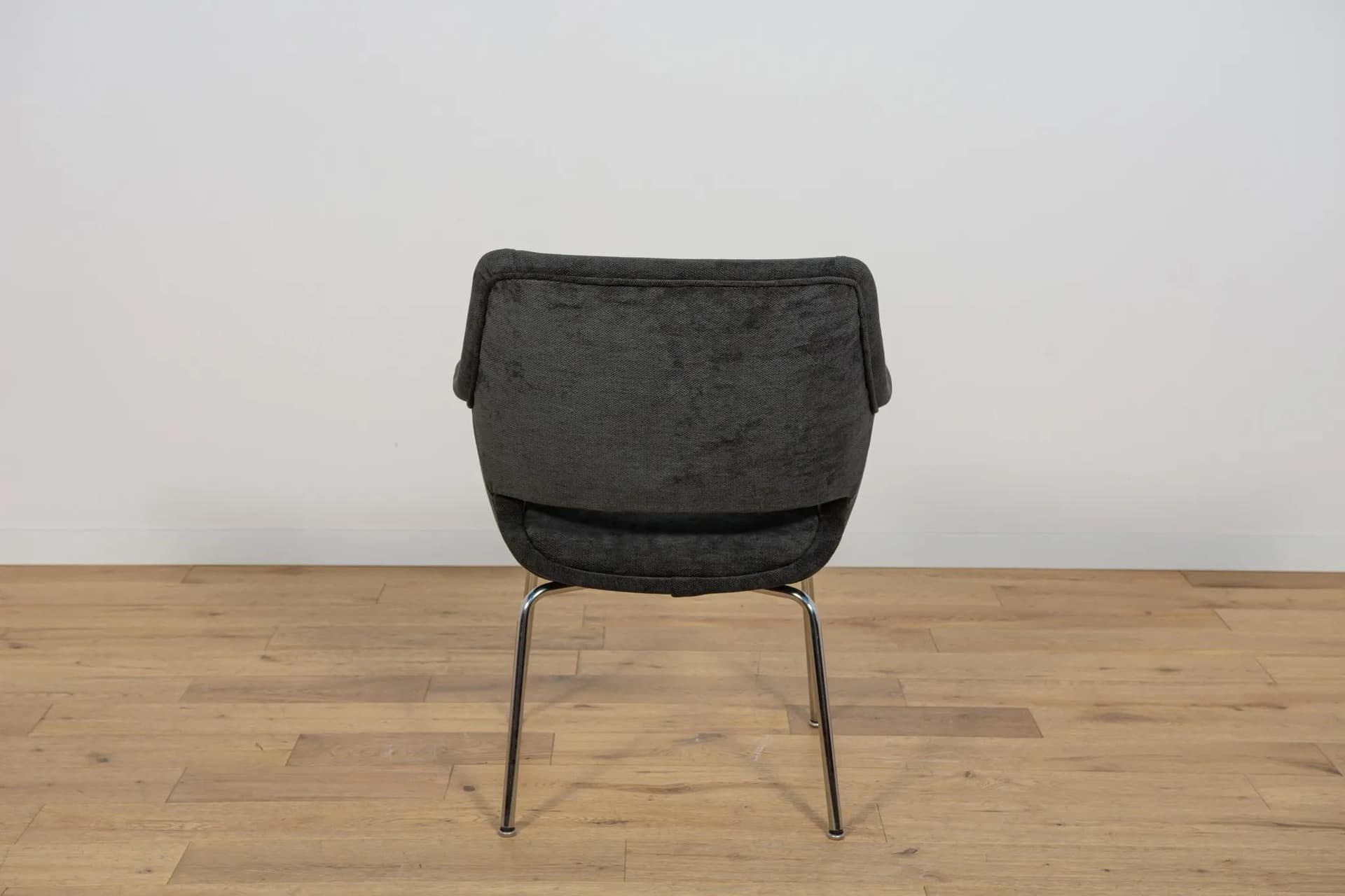 Armchair Kilta, black velvet, chrome, by O. Mannermaa, Juch, Germany, 1970s. - 71087