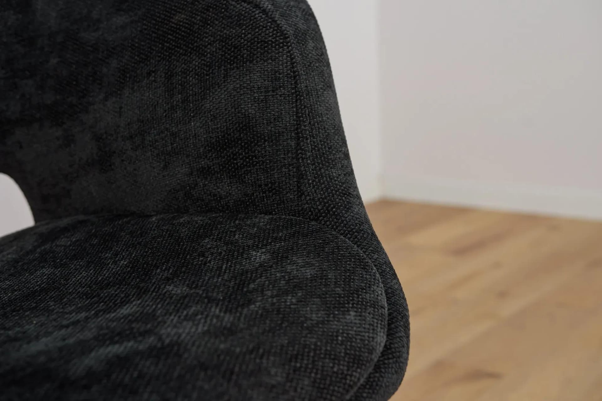 Armchair Kilta, black velvet, chrome, by O. Mannermaa, Juch, Germany, 1970s. - 71090