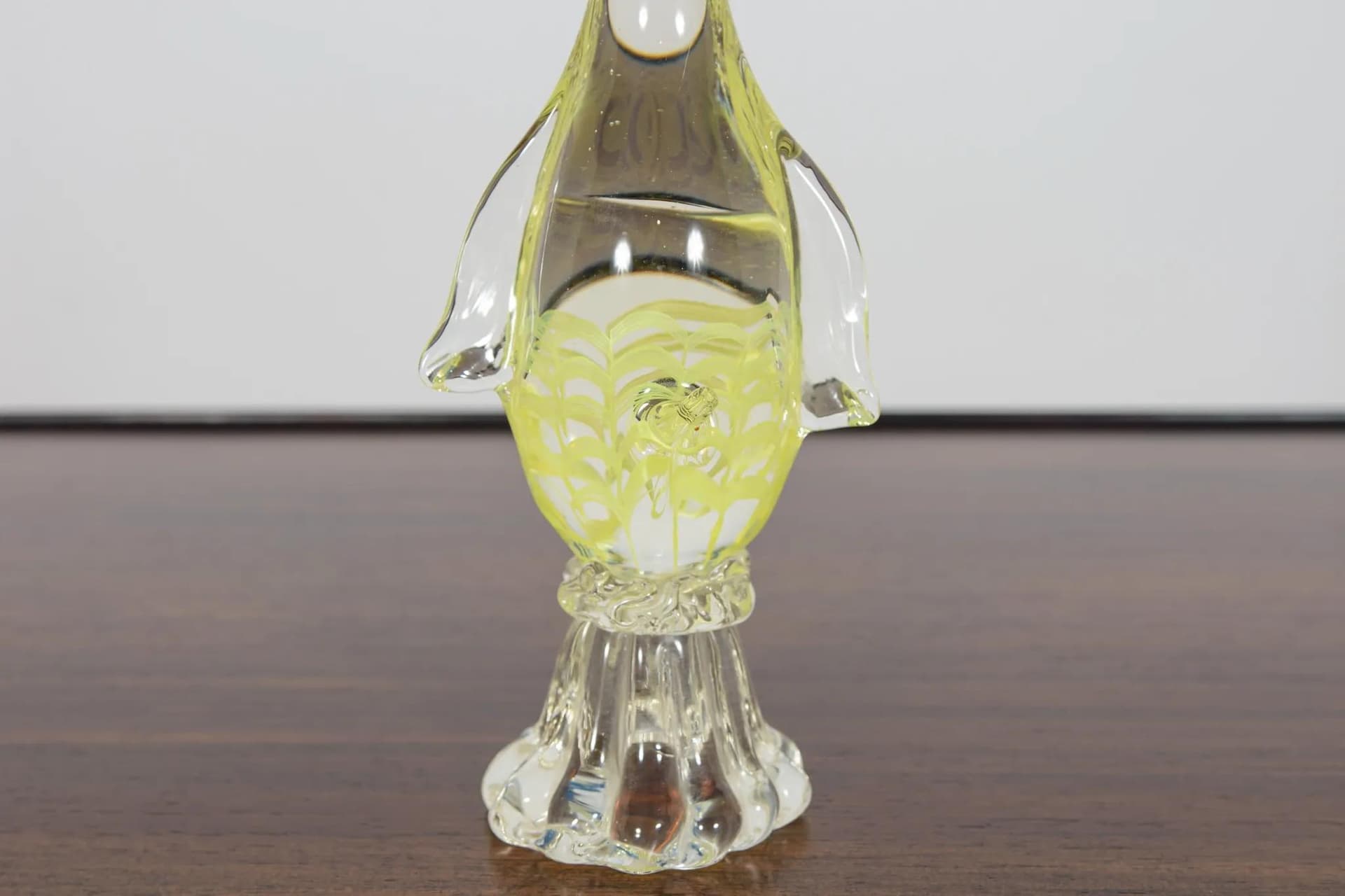 Figurka gęsi, Murano, szkło żółty, Włochy, lata 60. - 71078