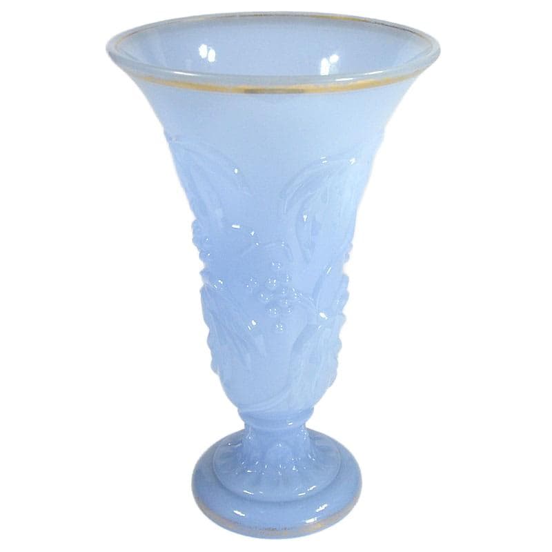 Błękitny wazon ze szkła opalinowego, Baccarat, Francja, poł. XIX w. - 5977