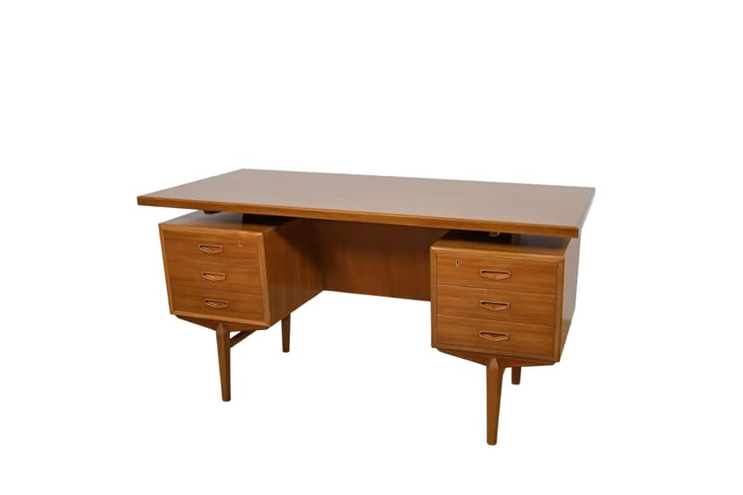 Freestanding desk, teak, brown, Denmark, 1960s