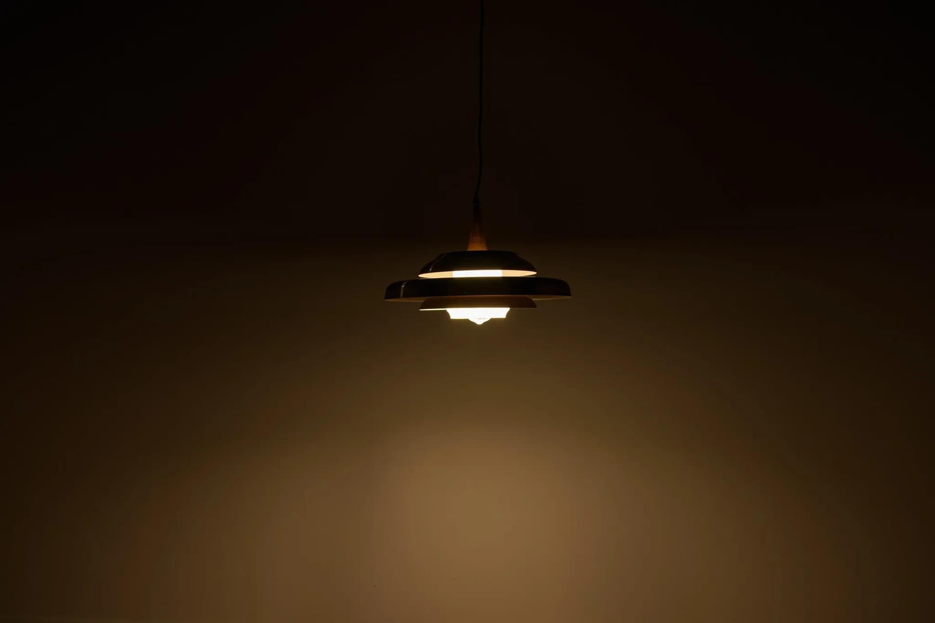 Pendant lamp, copper, Denmark, 1960s - 70938