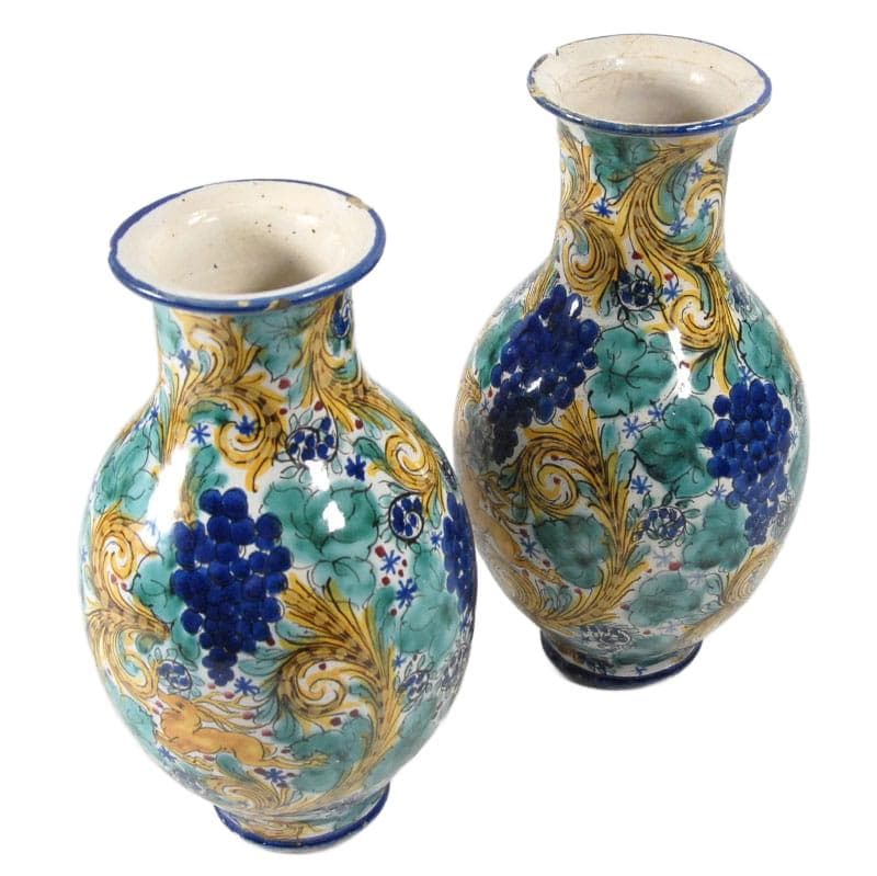 Białe ceramiczne wazony, Josef Štancl, Czechosłowacja, lata 20. - 5958