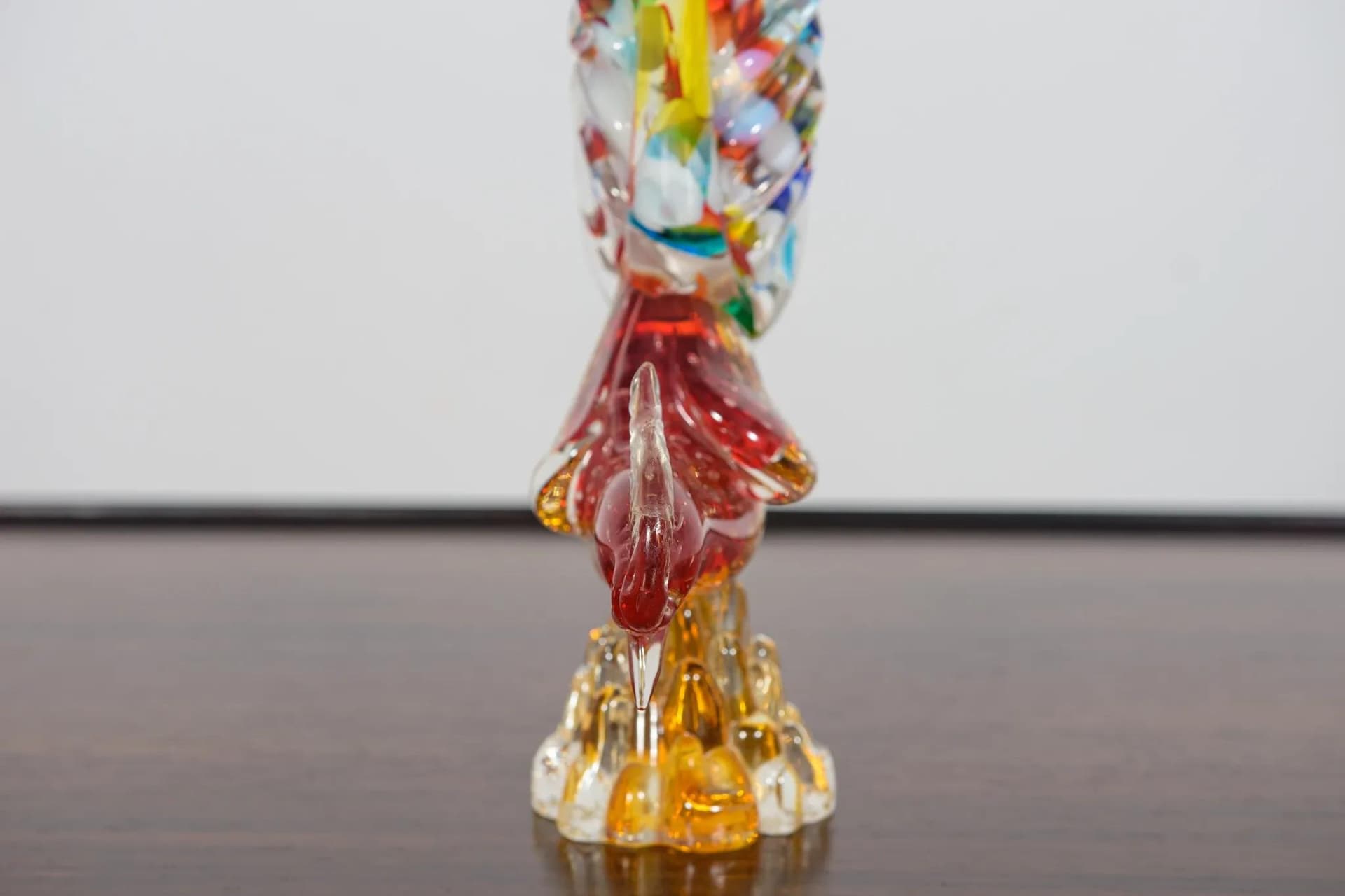 Figurka bażanta, multikolor, szkło, proj. A. Barbini, Włochy, lata 60. - 70856