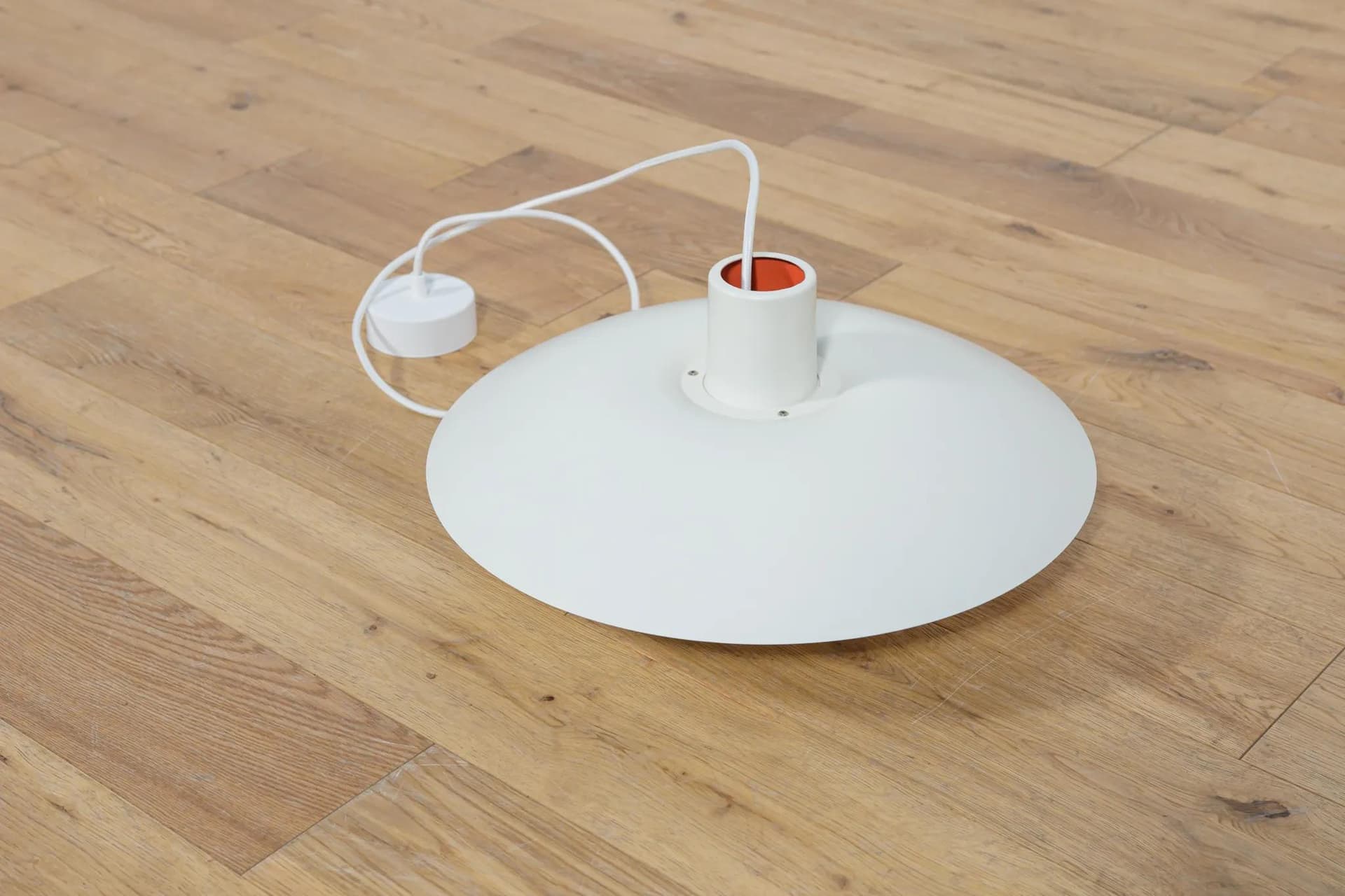 Pendant Lamp PH 4/3, white aluminum, by P. Henningsen, Louis Poulsen, Denmark, 1960s. - 70834