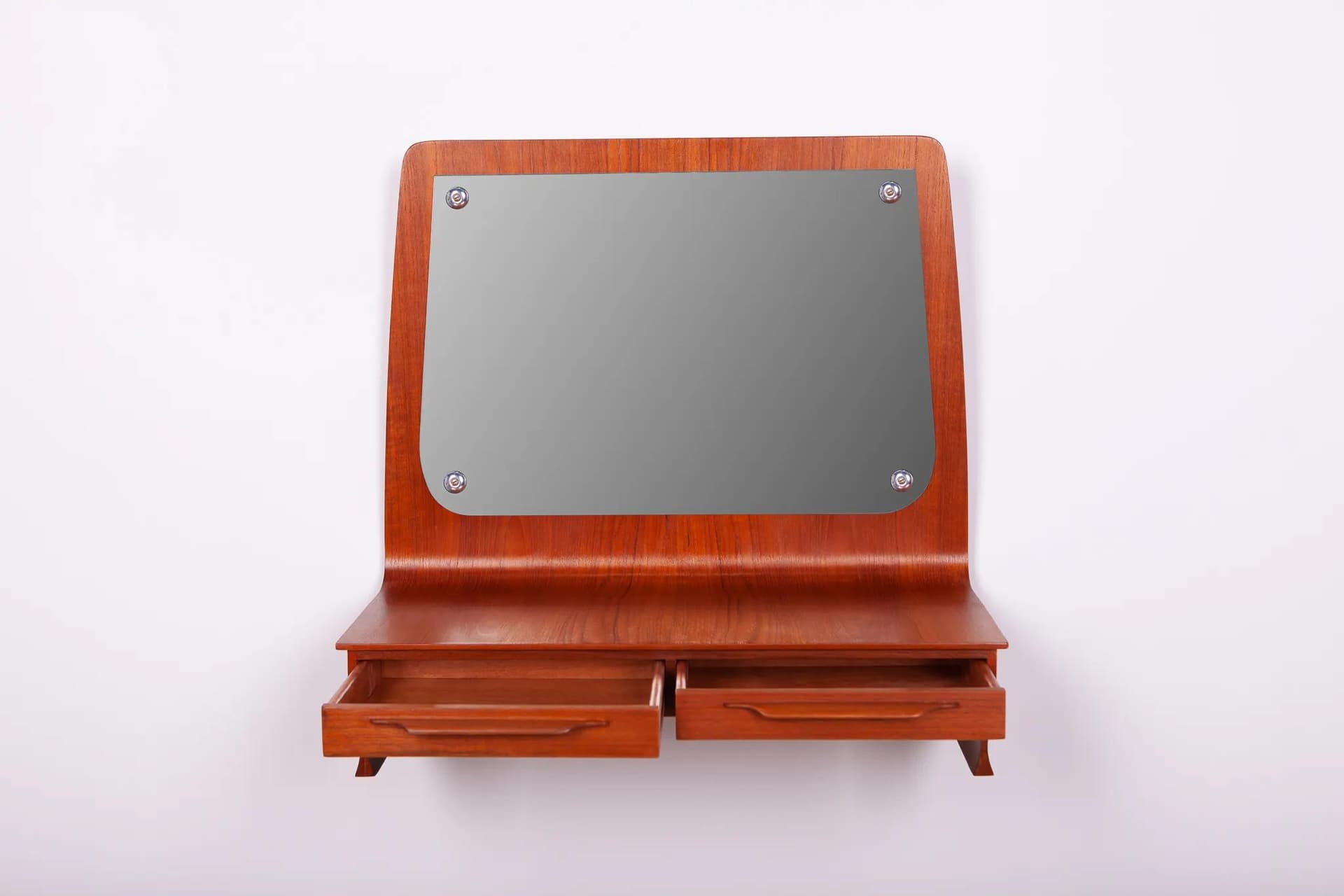 Toaletka wisząca, teak brązowy, proj. J. Andersen, CFC Silkeborg, Dania, lata 60. - 70770