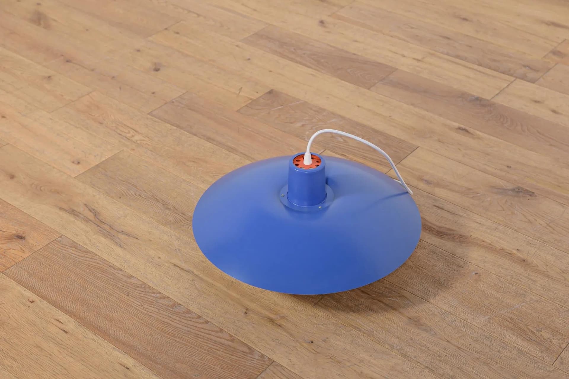 Pendant lamp PH 4/3, blue metal, by P. Henningsen, Louis Poulsen, Denmark, 1960s. - 70679