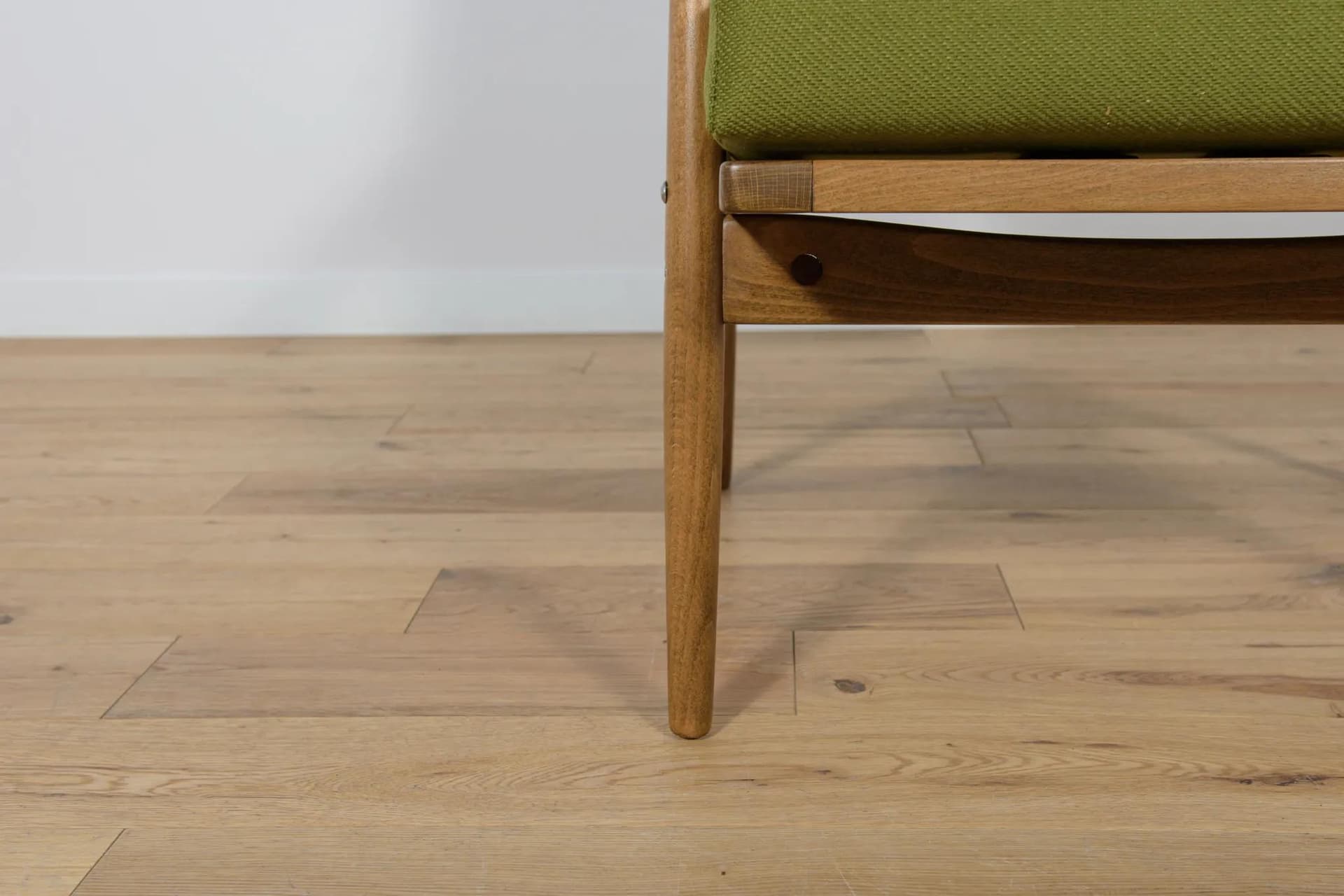 Armchair, walnut beech, green, TON, Czechoslovakia, 1960s. - 70485