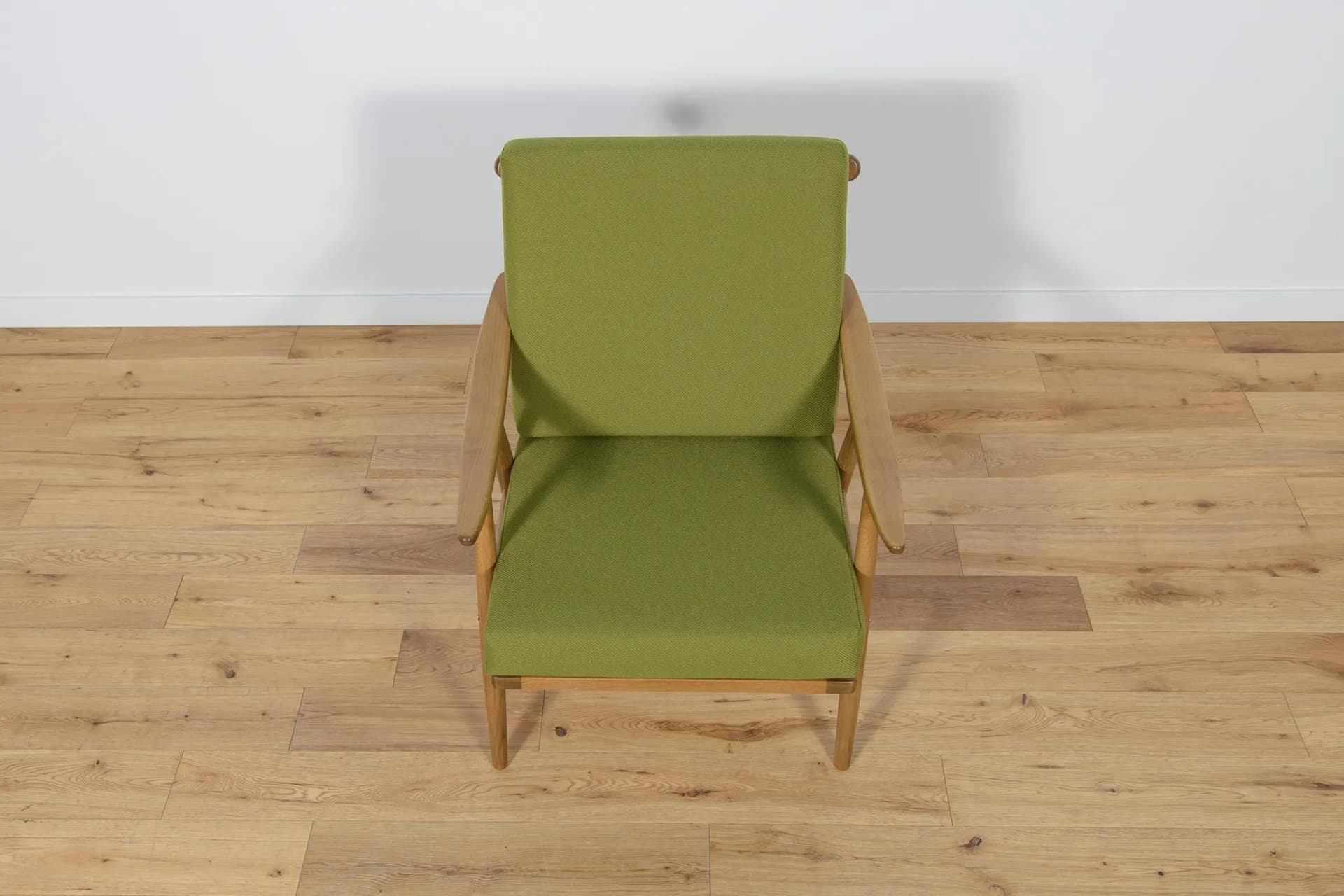 Armchair, walnut beech, green, TON, Czechoslovakia, 1960s. - 70478