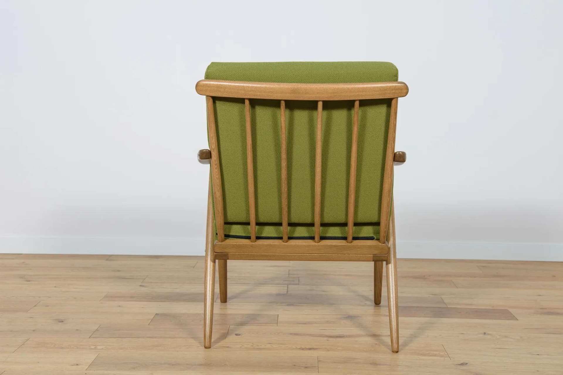 Armchair, walnut beech, green, TON, Czechoslovakia, 1960s. - 70479