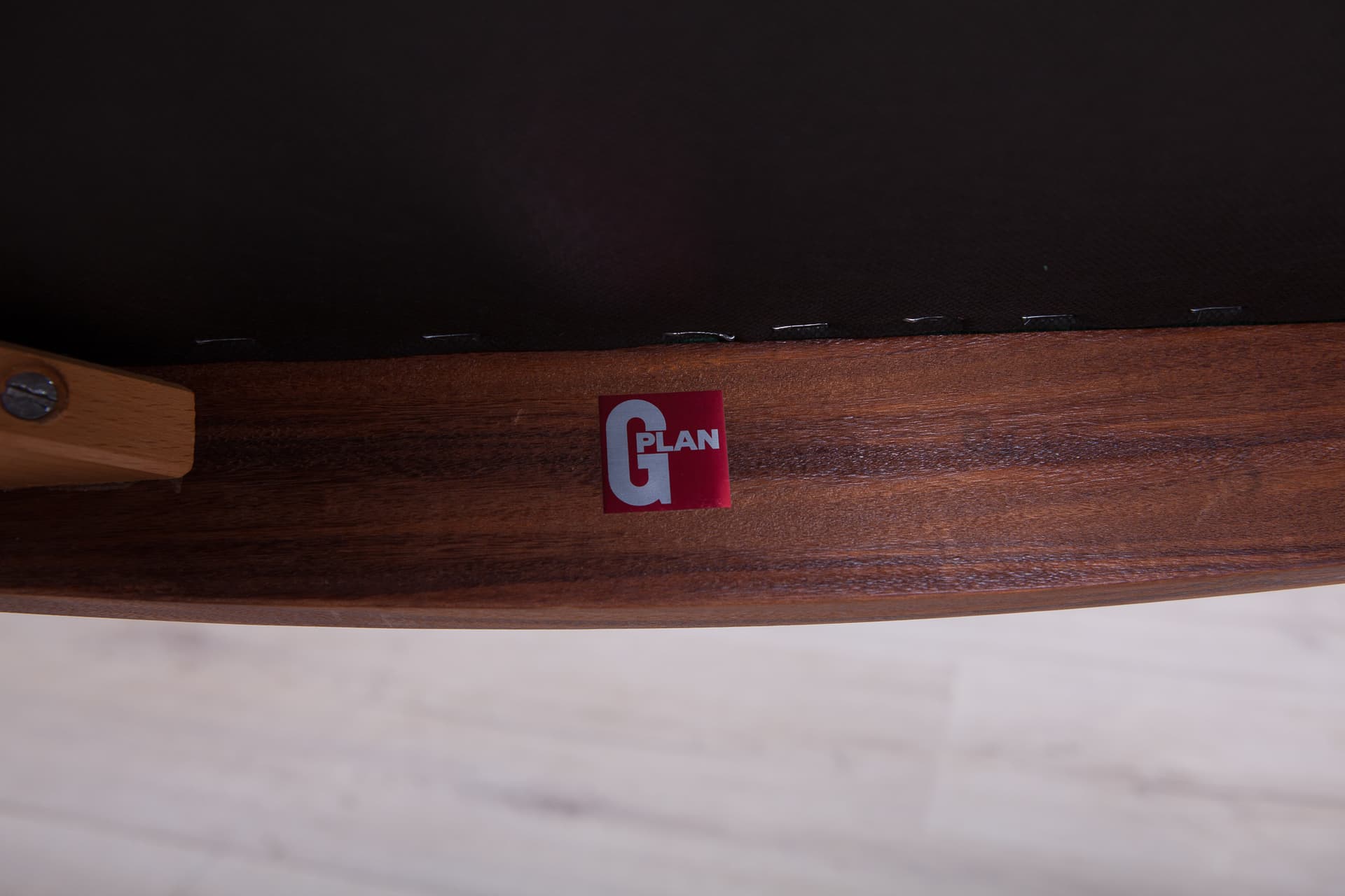 Komplet czterech krzeseł, teak, butelkowa zieleń, proj. V. Wilkins, G-Plan, Wielka Brytania, lata 60. - 70241