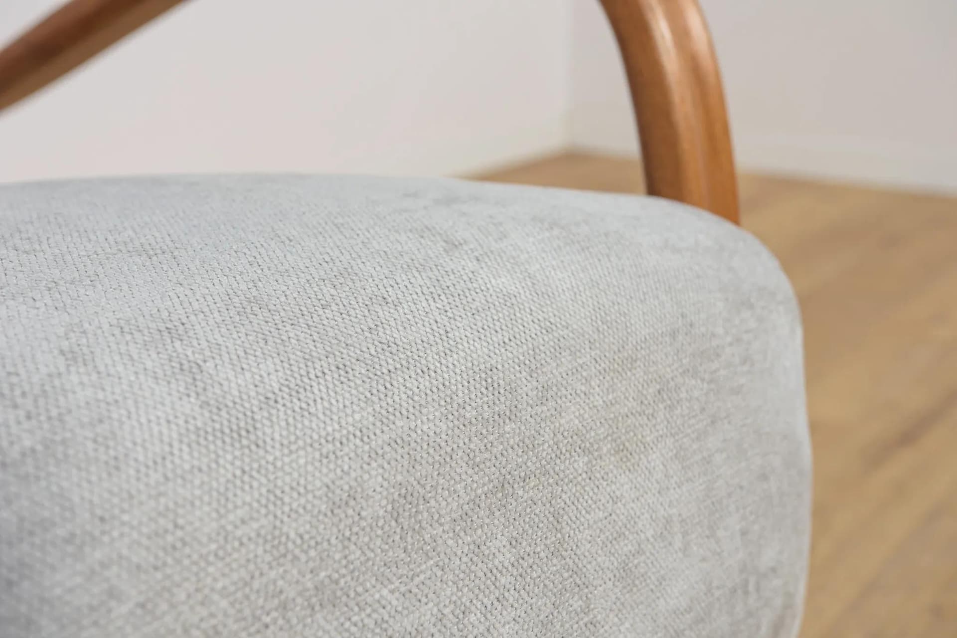 Armchair H-269, grey, brown beech, by J. Halabala, UP Závody, Czechoslovakia, 1950s. - 70237