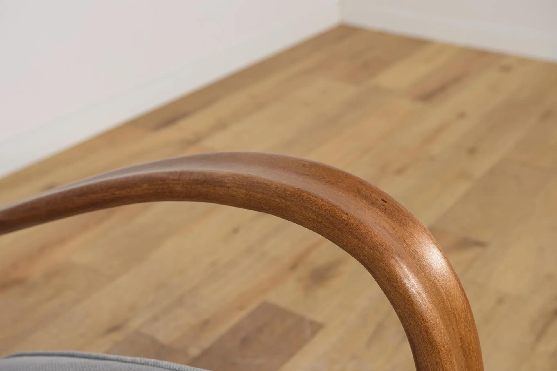 Armchair H-269, grey, brown beech, by J. Halabala, UP Závody, Czechoslovakia, 1950s. - 70236