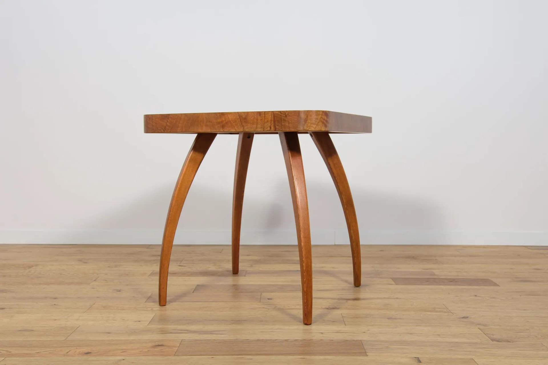 Side Table Spider H-259, brown beech, by J. Halabala, UP Závody, Czech Republic, 1950s. - 70155