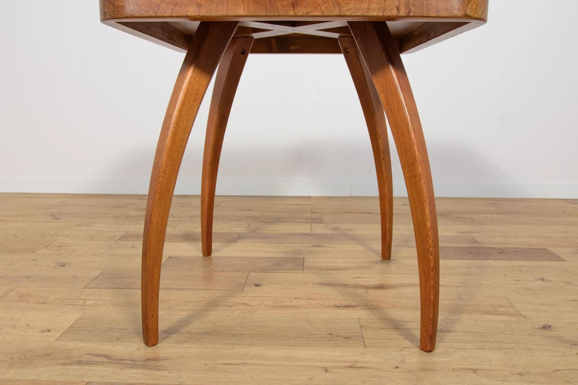 Side Table Spider H-259, brown beech, by J. Halabala, UP Závody, Czech Republic, 1950s. - 70152
