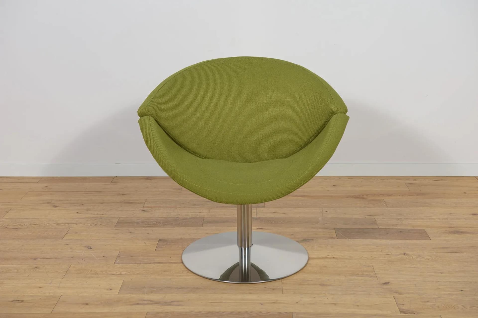 Para foteli EJ 96 Apollo, oliwkowy, wełna, stal szczotkowana, proj. P. Hjort Lorentzen & J. Foersom, Dania, XXI w. - 70003